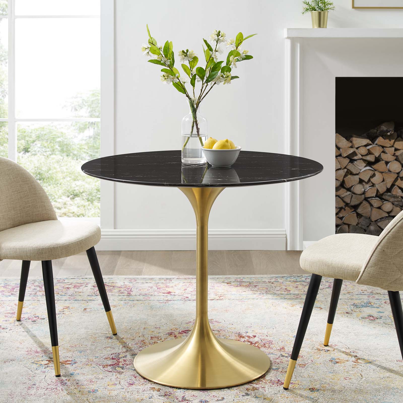 Lippa 36" Artificial Marble Dining Table - East Shore Modern Home Furnishings