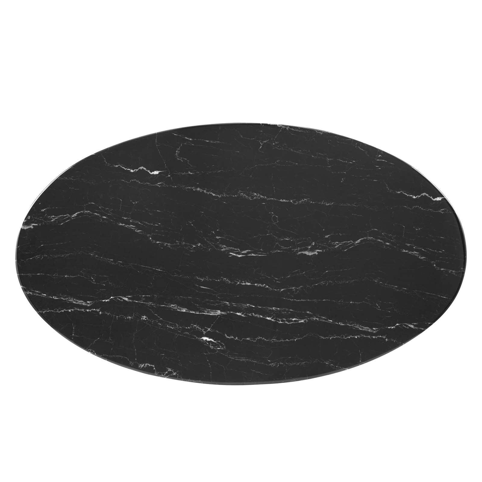 Lippa 48"  Oval Artificial Marble Dining Table - East Shore Modern Home Furnishings