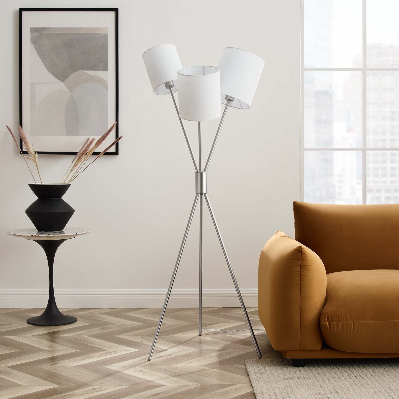 Alexa 3-Light Floor Lamp - East Shore Modern Home Furnishings