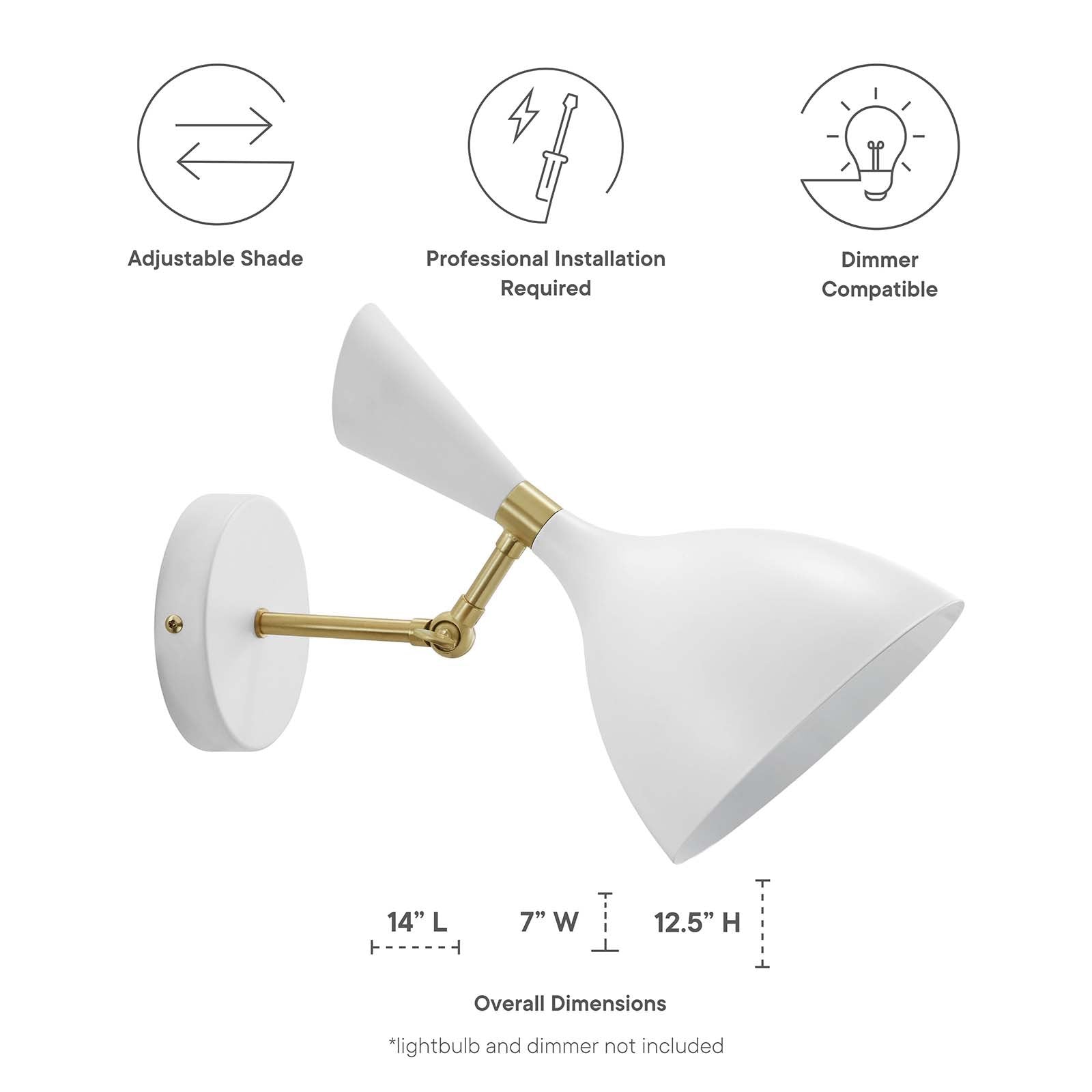 Declare Adjustable Wall Sconce - East Shore Modern Home Furnishings