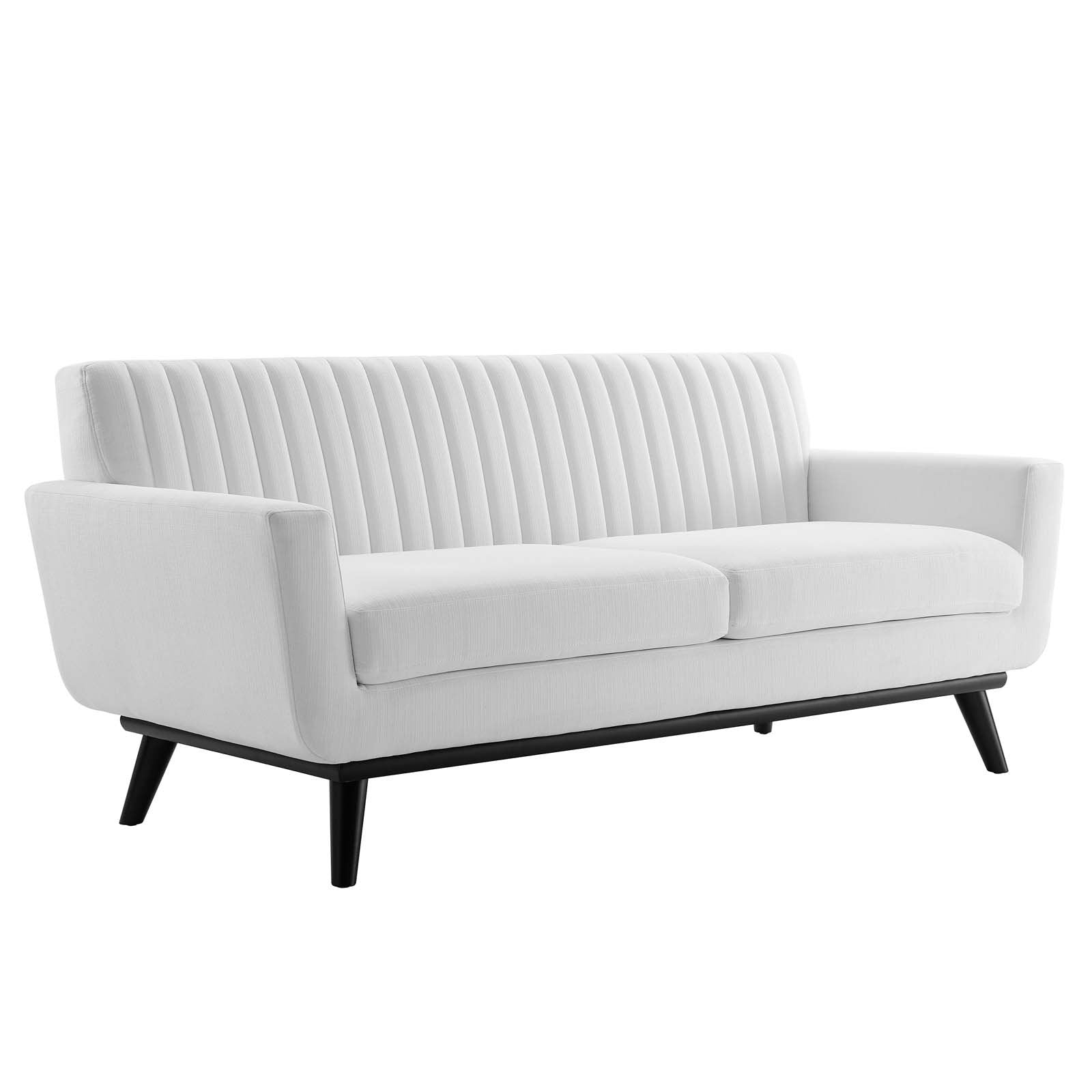 Engage Channel Tufted Fabric Loveseat - East Shore Modern Home Furnishings