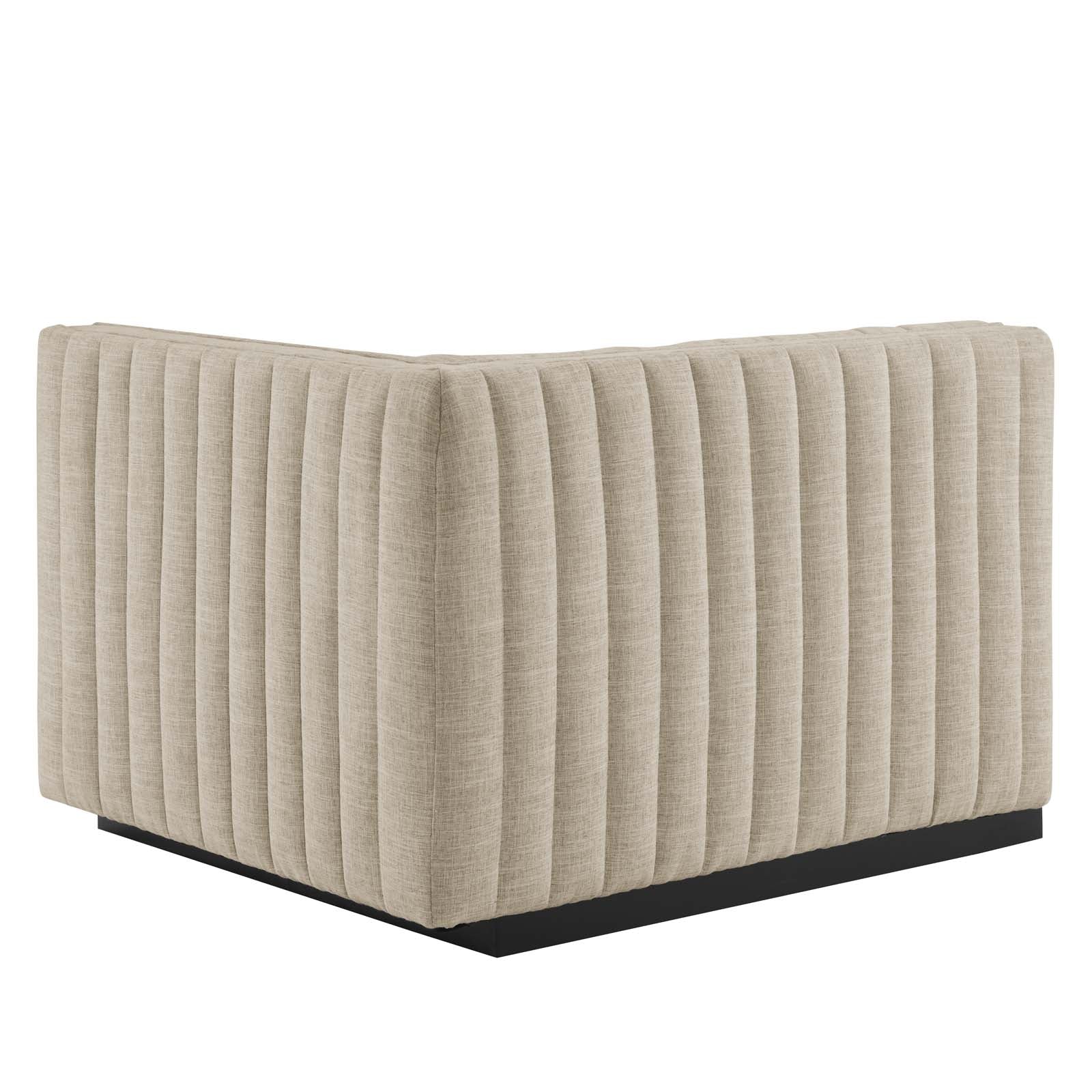 Conjure Channel Tufted Upholstered Fabric Right-Arm Chair - East Shore Modern Home Furnishings