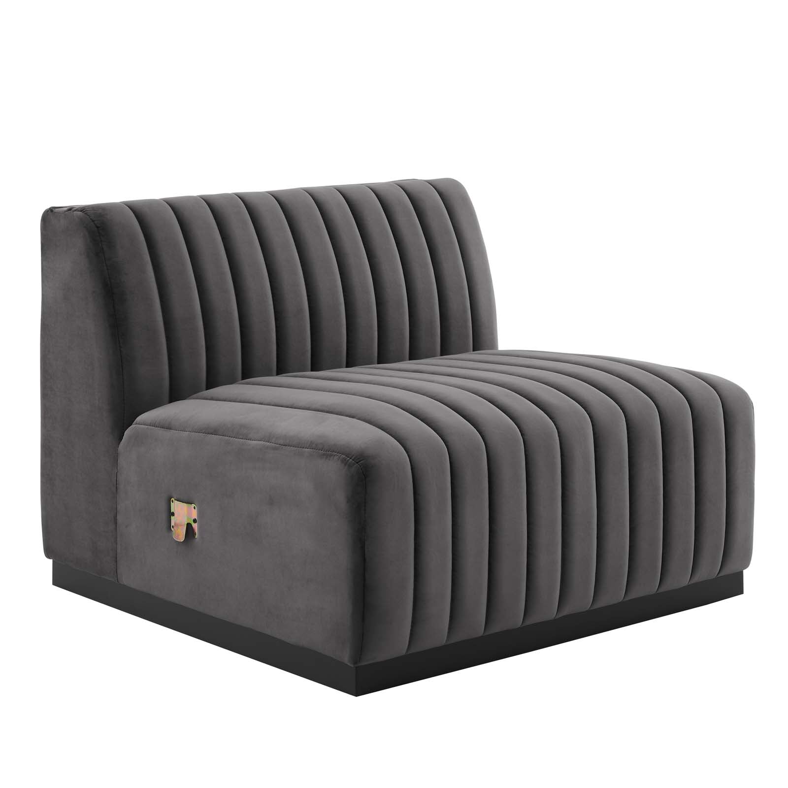 Conjure Channel Tufted Performance Velvet Armless Chair