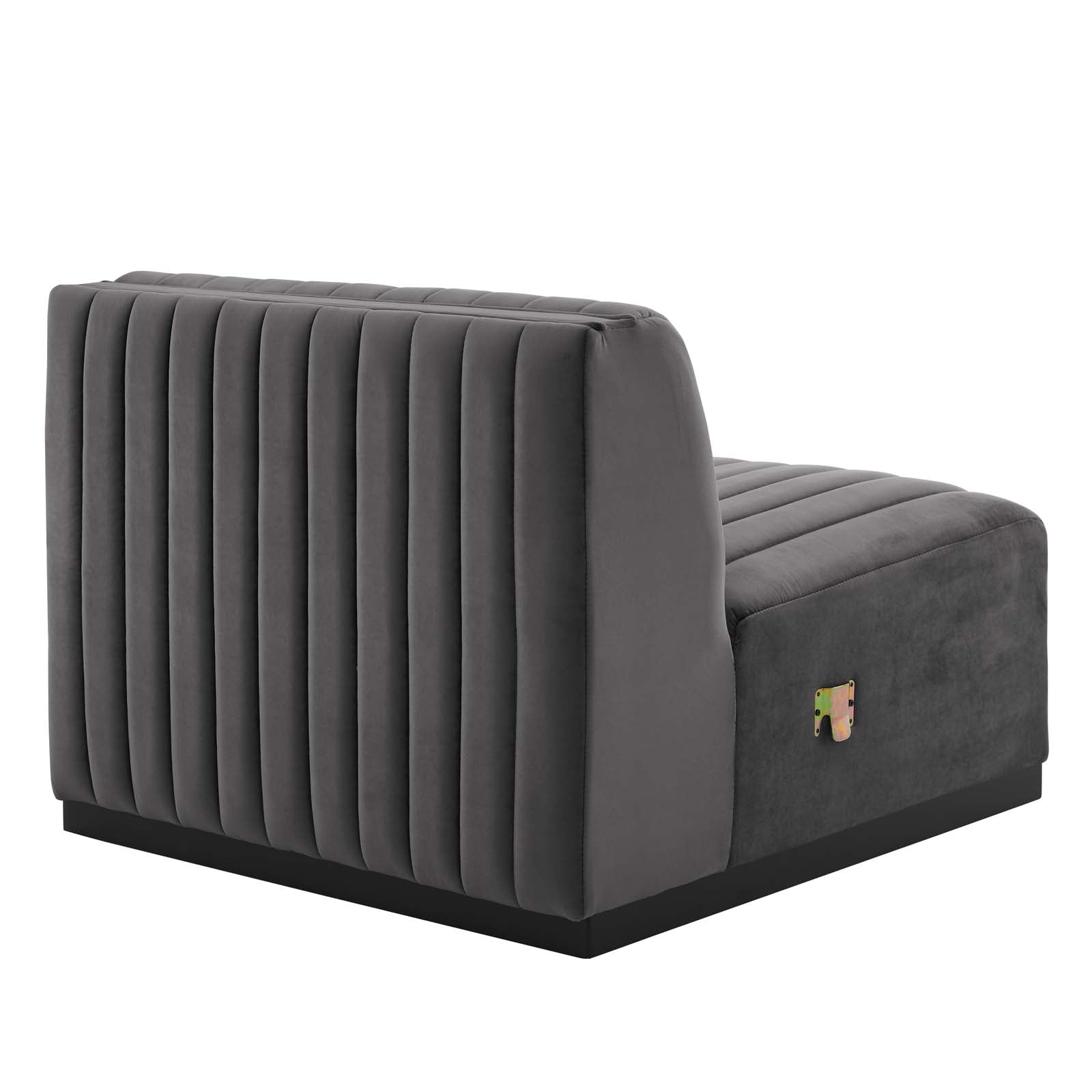 Conjure Channel Tufted Performance Velvet Armless Chair - East Shore Modern Home Furnishings