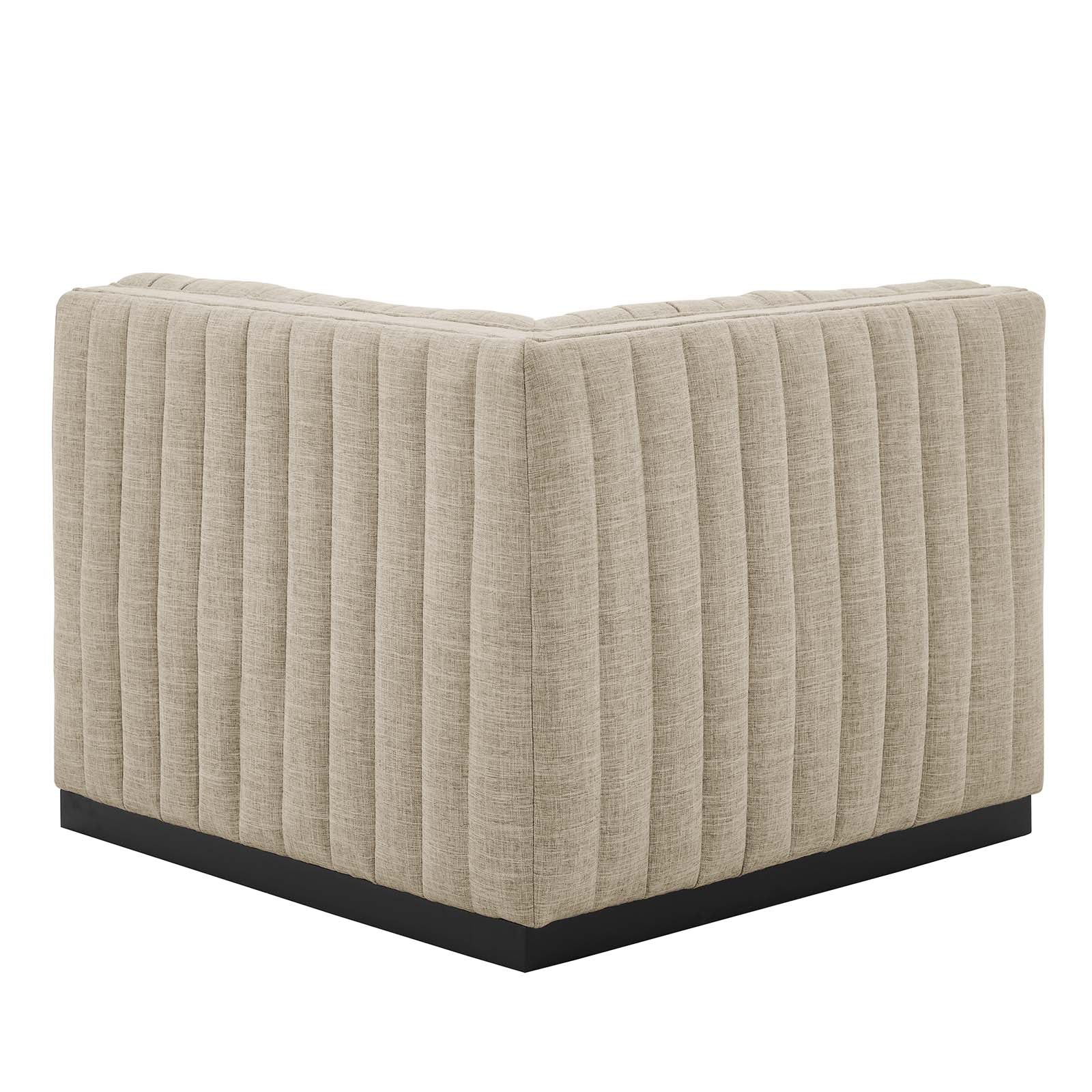 Conjure Channel Tufted Upholstered Fabric Left Corner Chair - East Shore Modern Home Furnishings