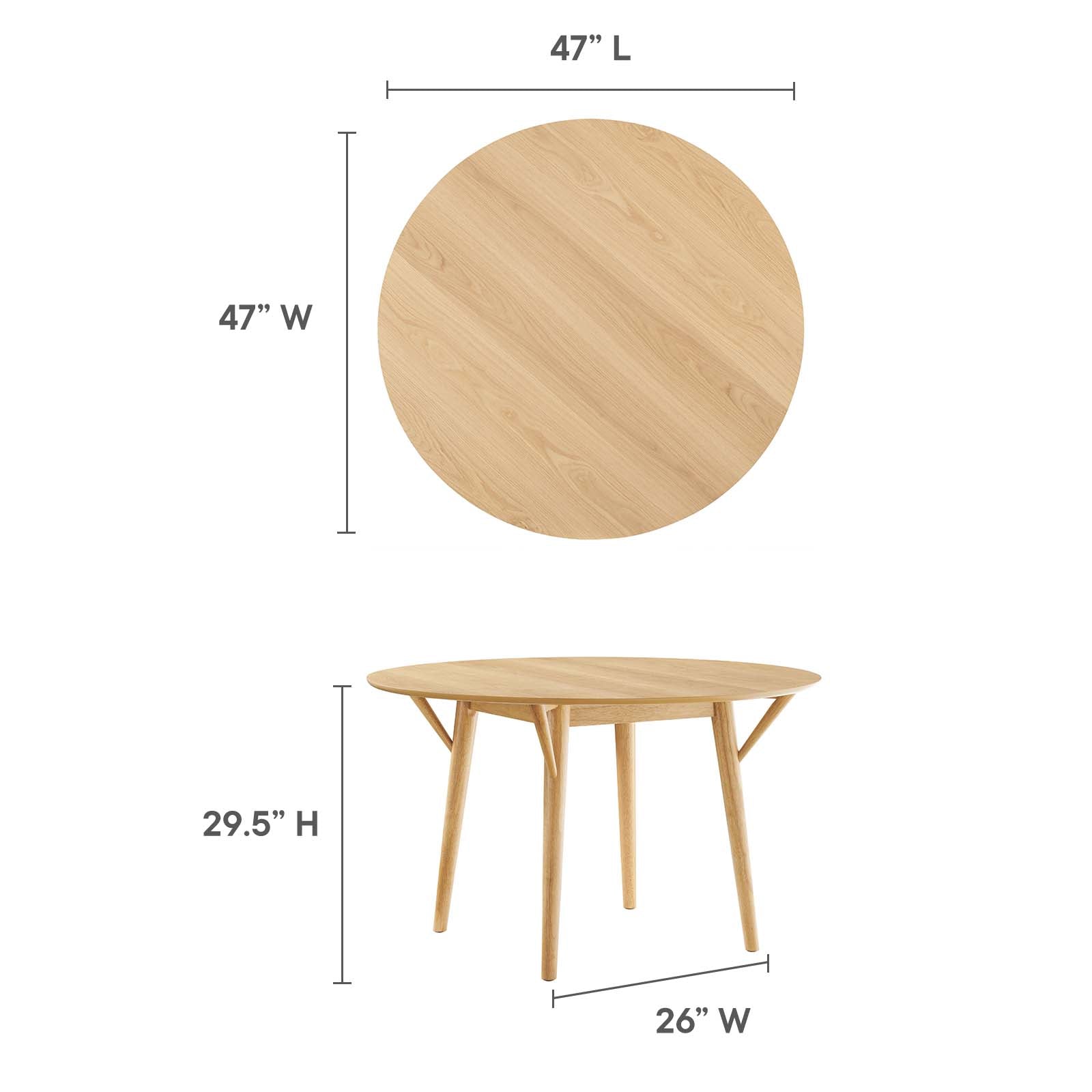 One - Gallant 47" Round Dining Table