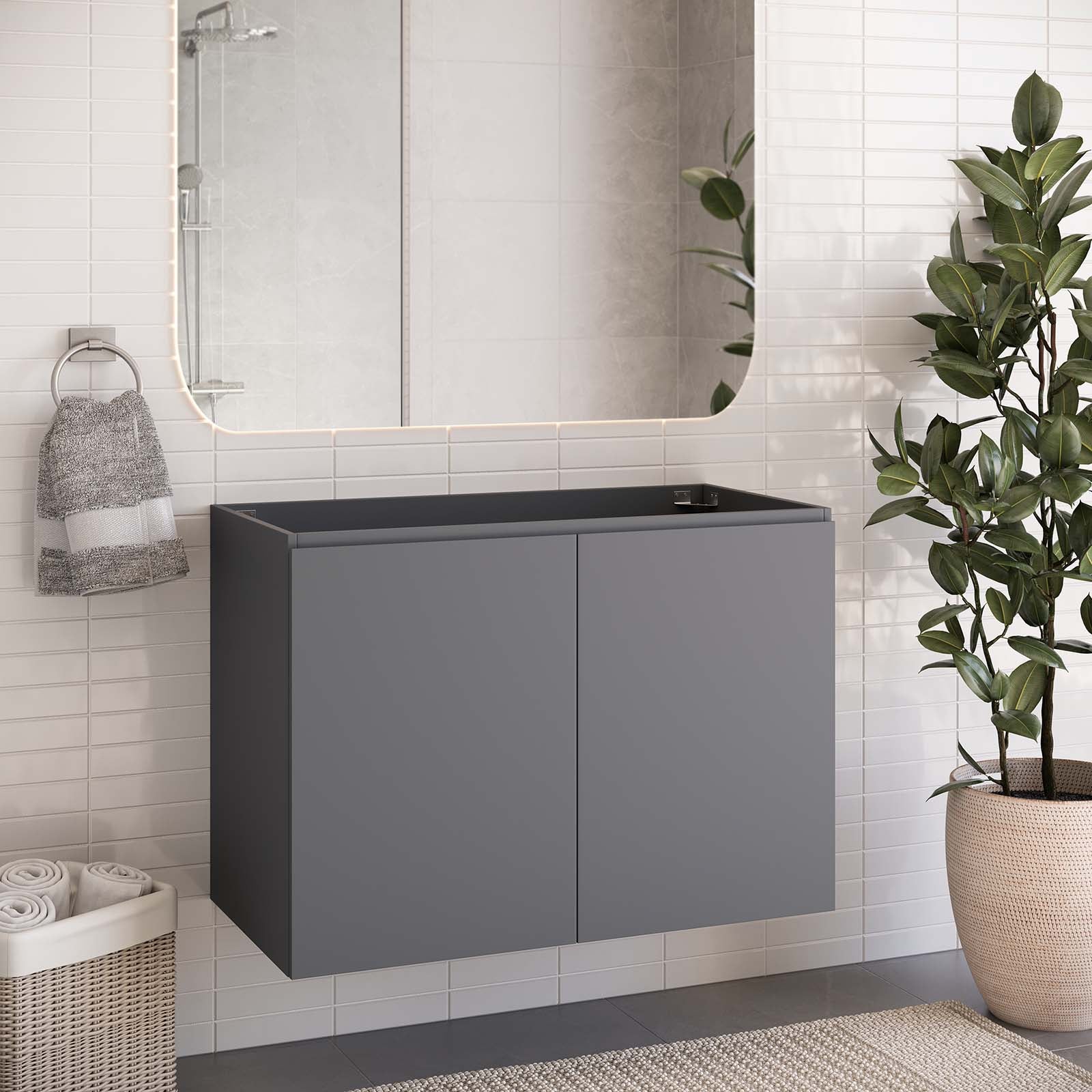 Vitality 36" Wall-Mount Bathroom Vanity (Sink Basin Not Included) - East Shore Modern Home Furnishings