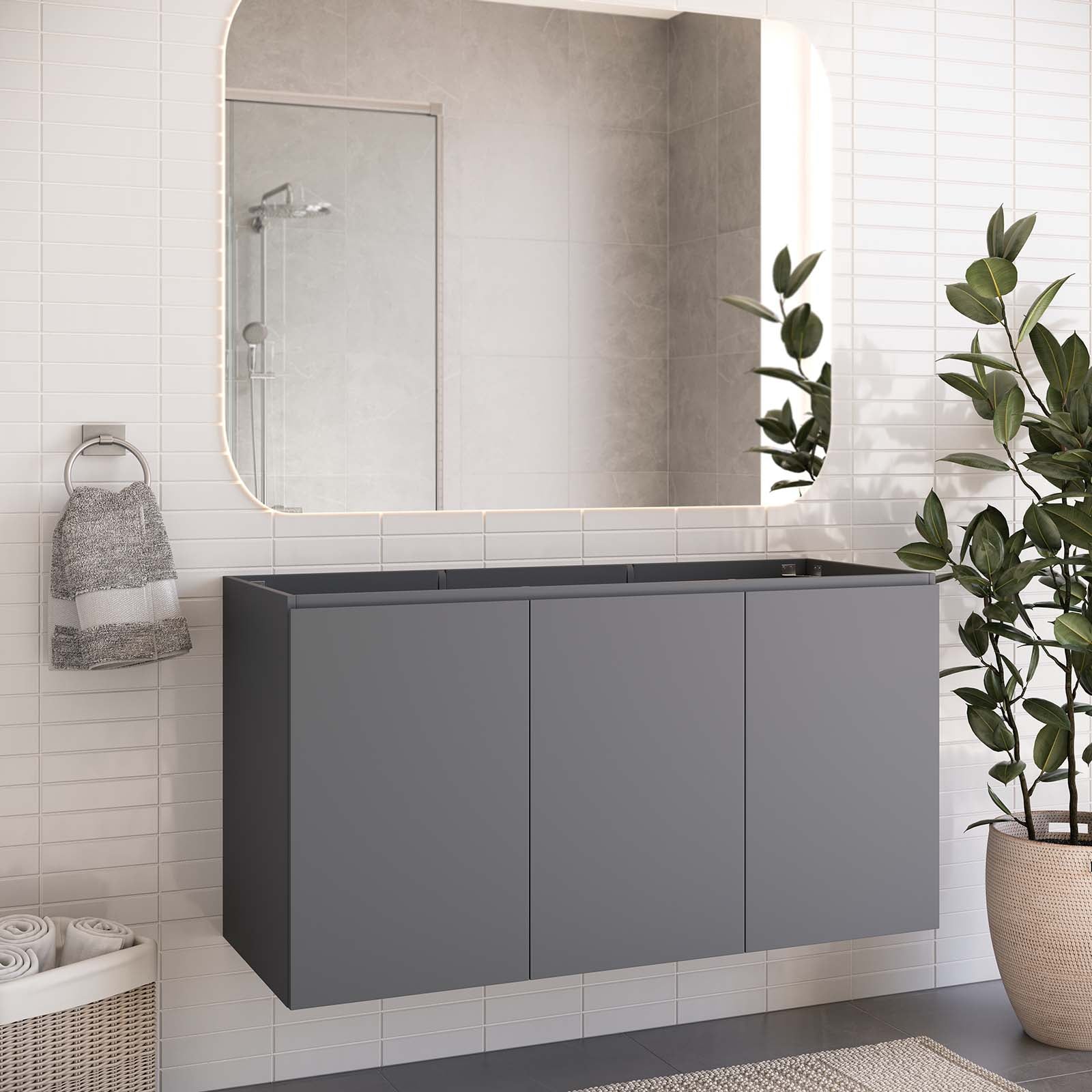 Vitality 48" Wall-Mount Bathroom Vanity (Sink Basin Not Included) - East Shore Modern Home Furnishings