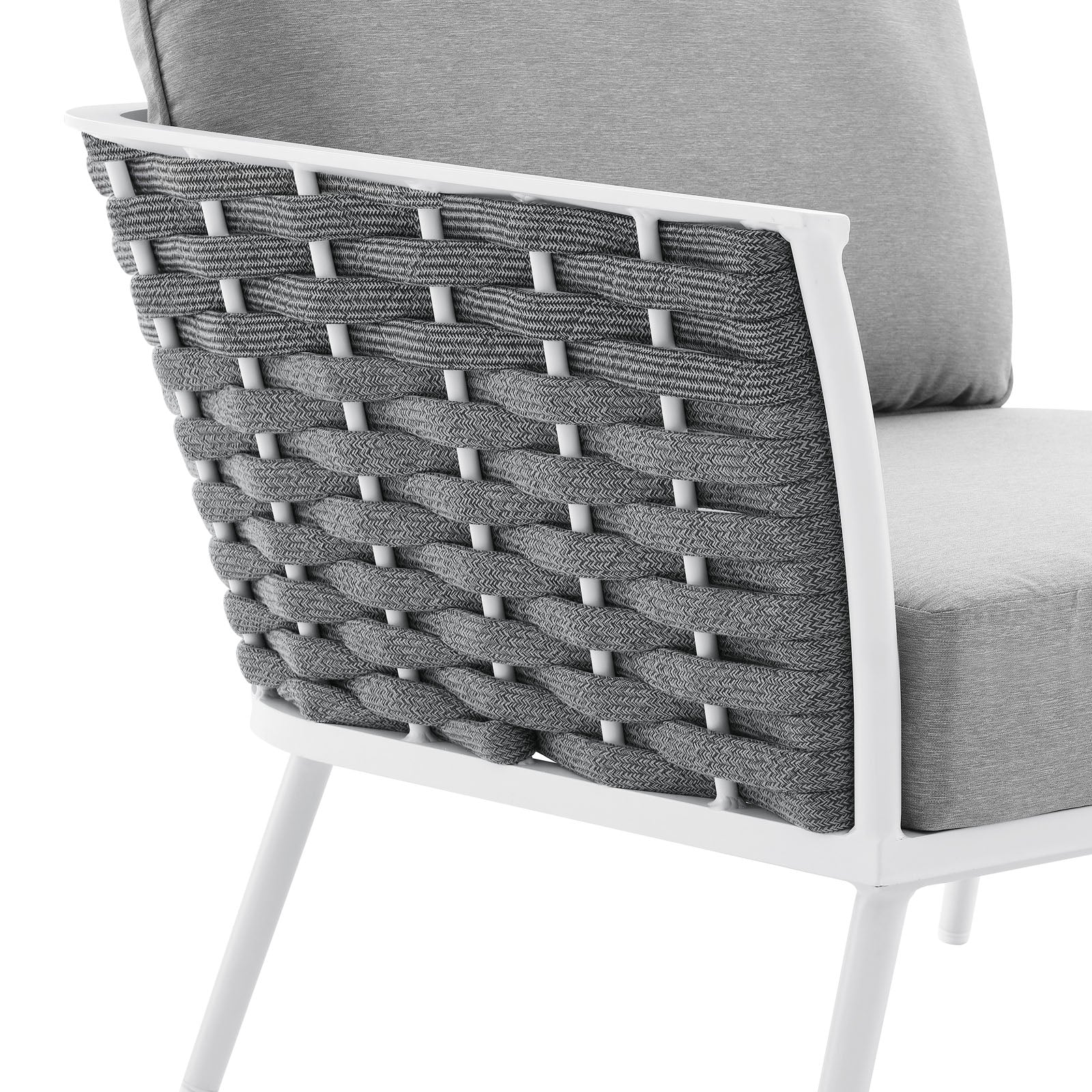 Stance Outdoor Patio Aluminum Left-Facing Armchair - East Shore Modern Home Furnishings