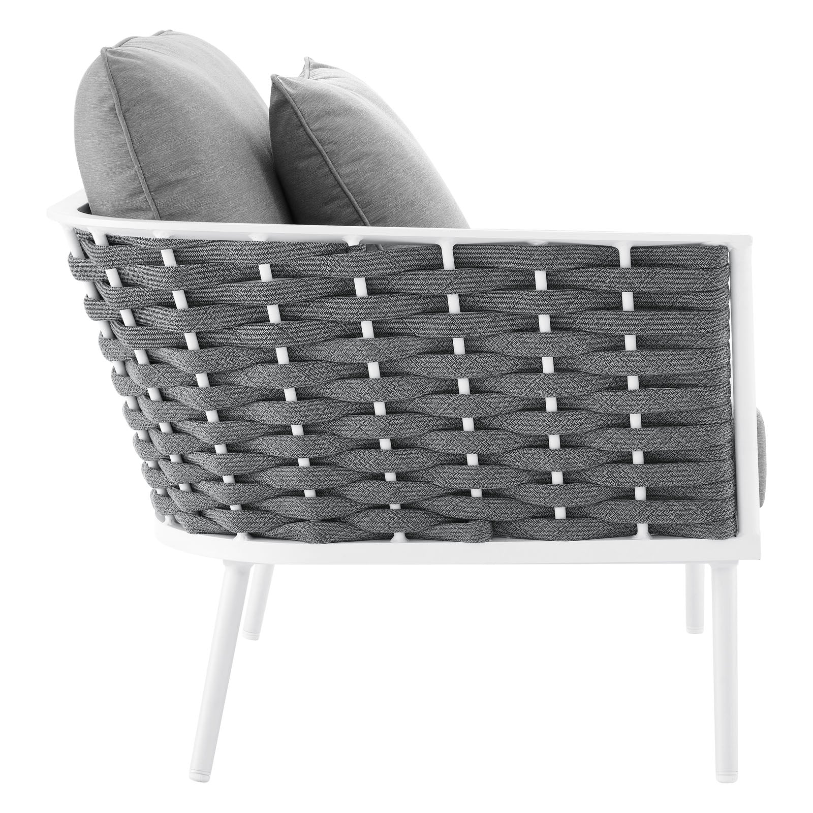 Stance Outdoor Patio Aluminum Left-Facing Armchair - East Shore Modern Home Furnishings