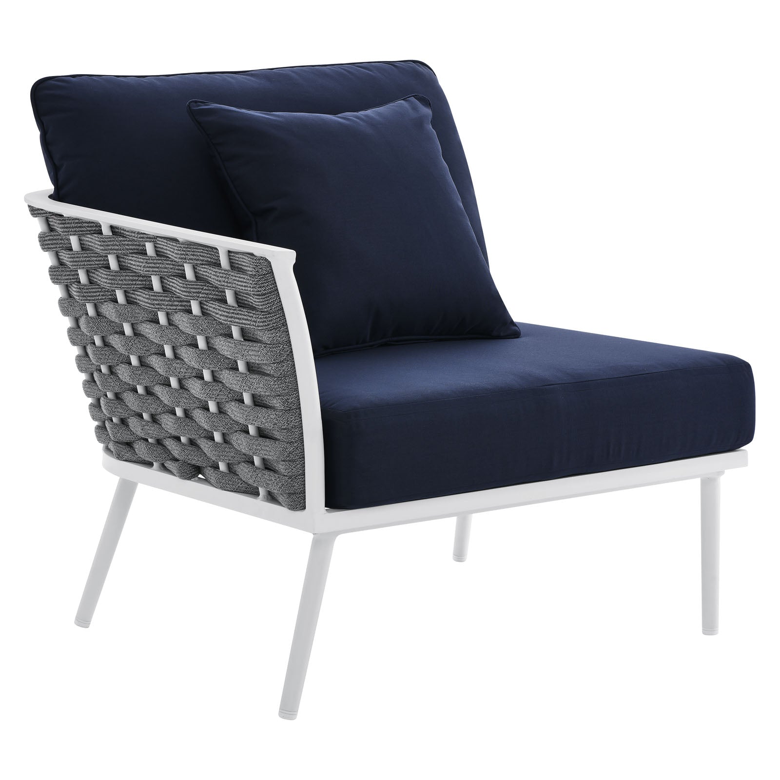 Stance Outdoor Patio Aluminum Left-Facing Armchair - East Shore Modern Home Furnishings