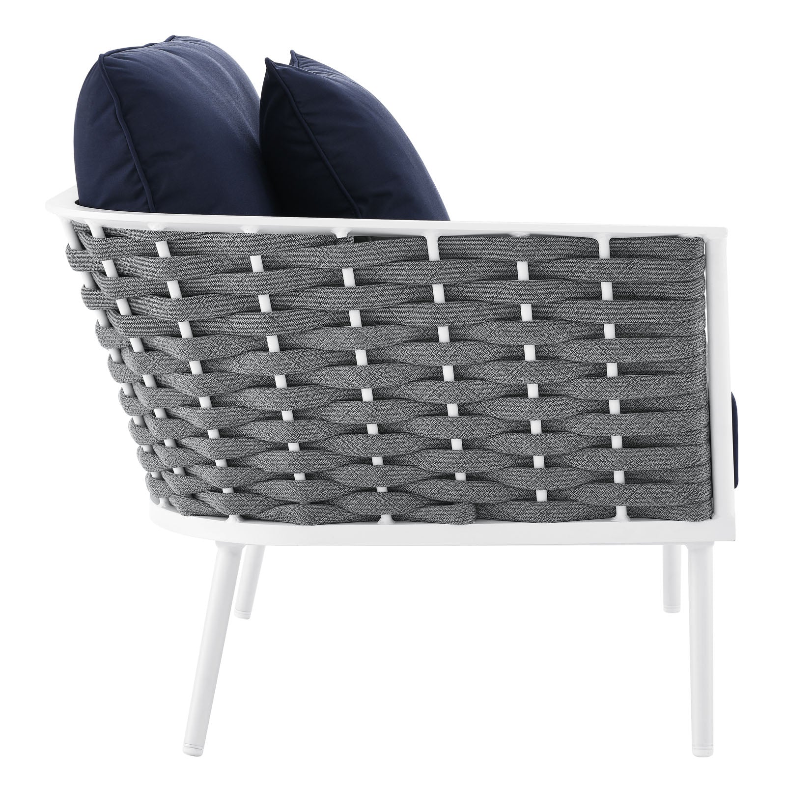 Stance Outdoor Patio Aluminum Left-Facing Armchair - East Shore Modern Home Furnishings