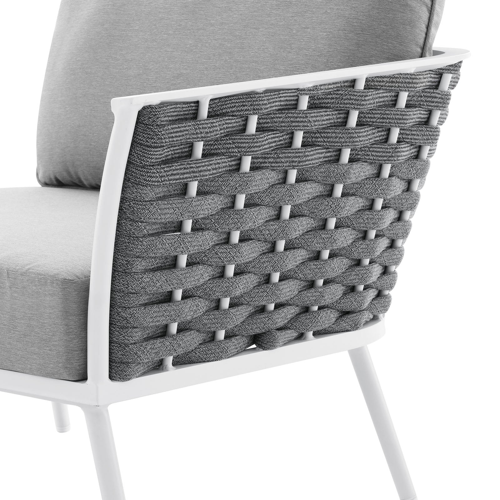 Stance Outdoor Patio Aluminum Right-Facing Armchair - East Shore Modern Home Furnishings