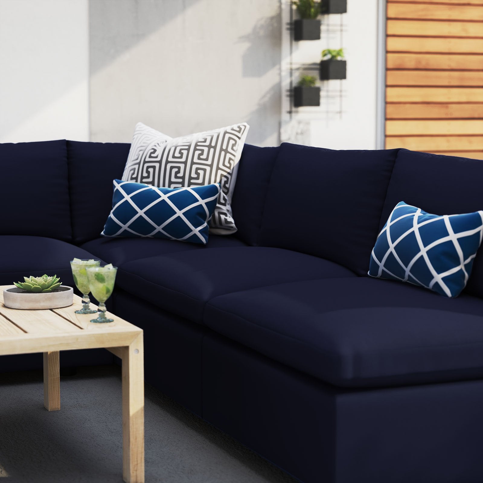 Commix 5-Piece Sunbrella® Outdoor Patio Sectional Sofa