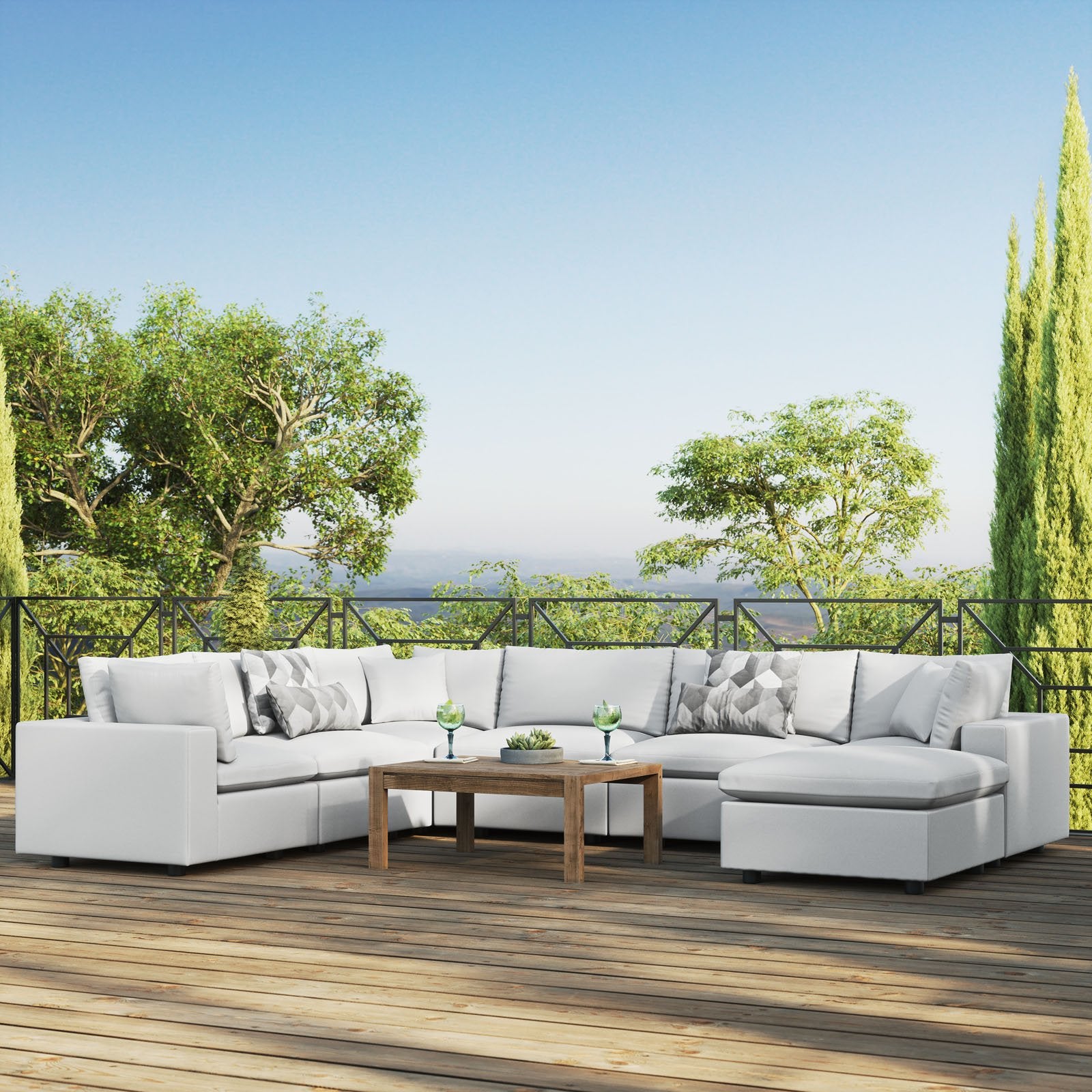 Commix 7-Piece Outdoor Patio Sectional Sofa