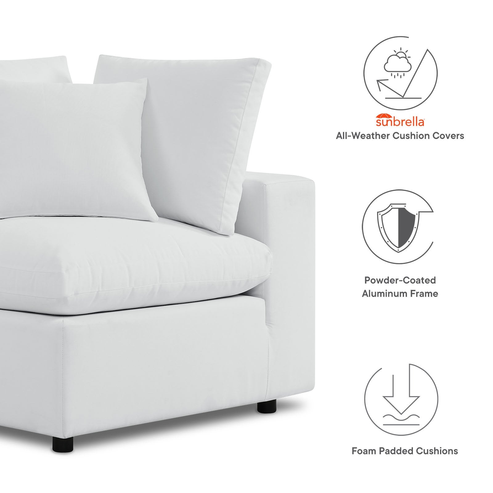 Commix 7-Piece Sunbrella® Outdoor Patio Sectional Sofa - East Shore Modern Home Furnishings