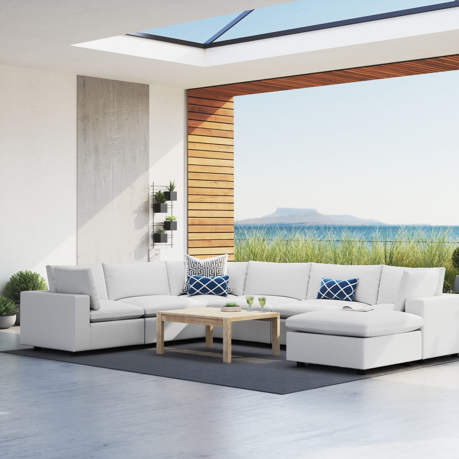 Commix 7-Piece Sunbrella® Outdoor Patio Sectional Sofa - East Shore Modern Home Furnishings