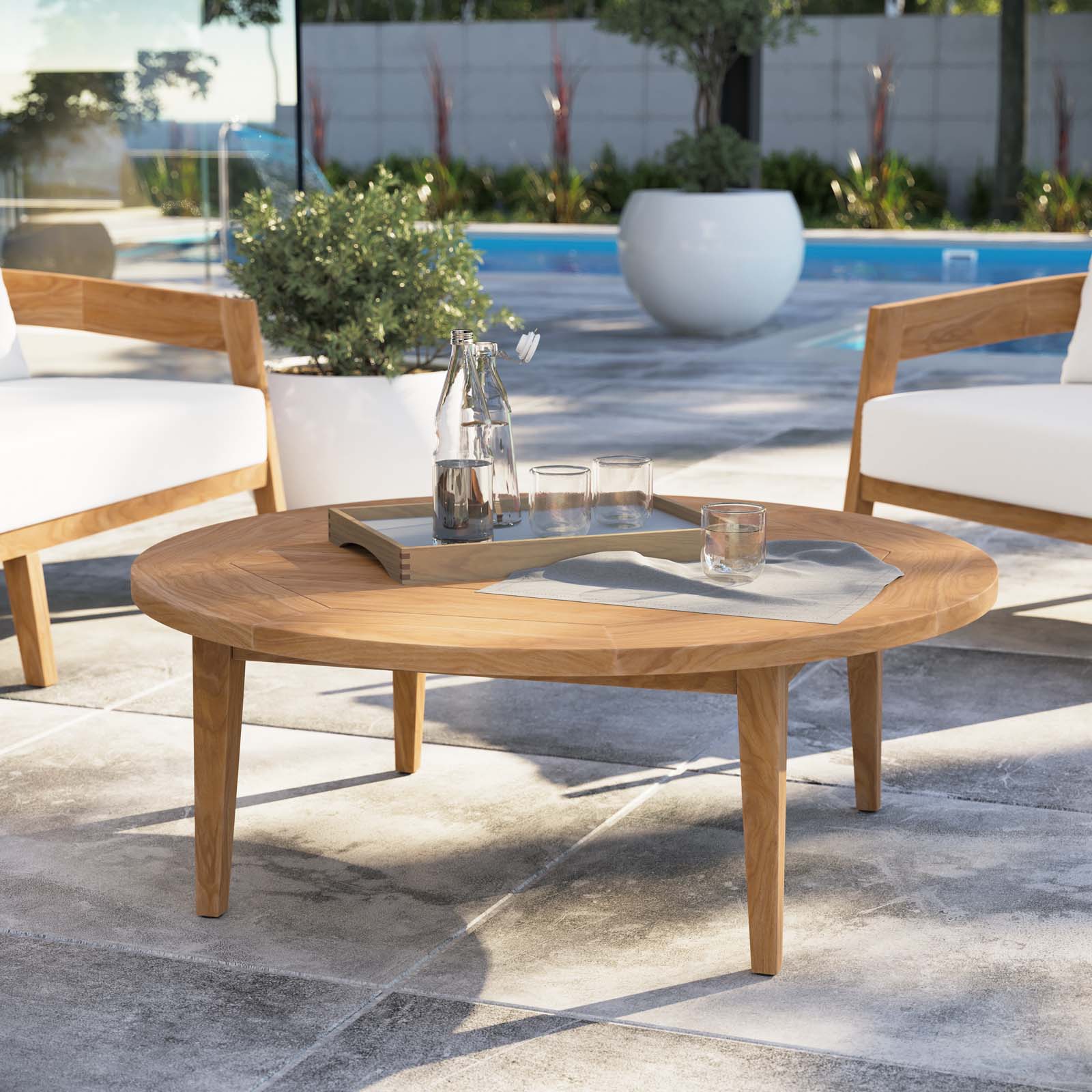 Brisbane Teak Wood Outdoor Patio Coffee Table - East Shore Modern Home Furnishings