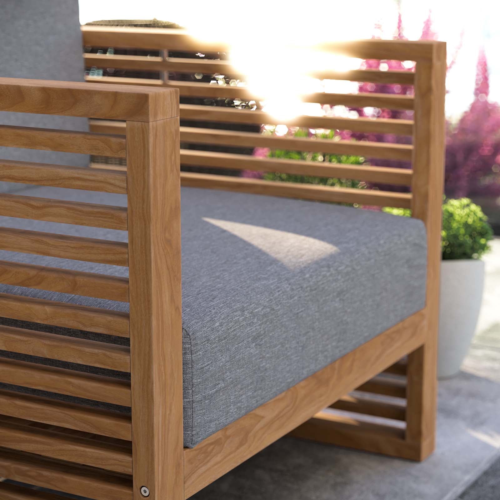 Carlsbad Teak Wood Outdoor Patio Armchair - East Shore Modern Home Furnishings