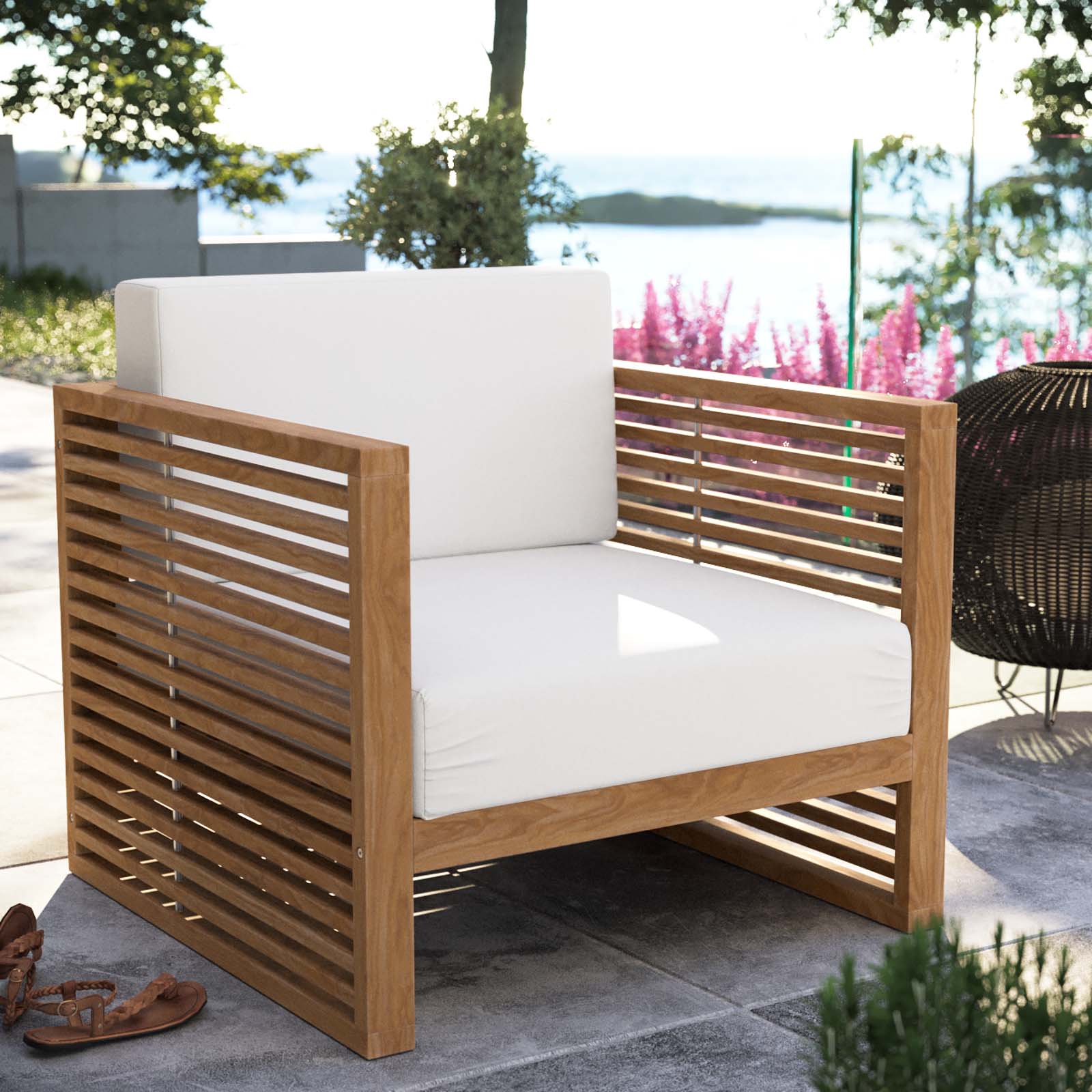 Carlsbad Teak Wood Outdoor Patio Armchair - East Shore Modern Home Furnishings