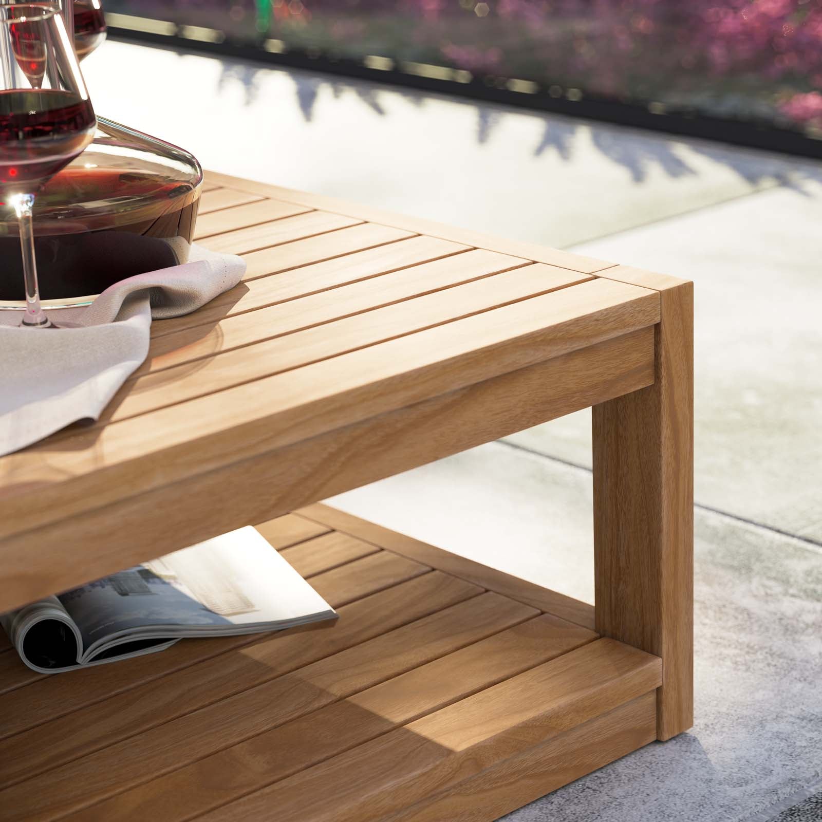 Carlsbad Teak Wood Outdoor Patio Coffee Table - East Shore Modern Home Furnishings