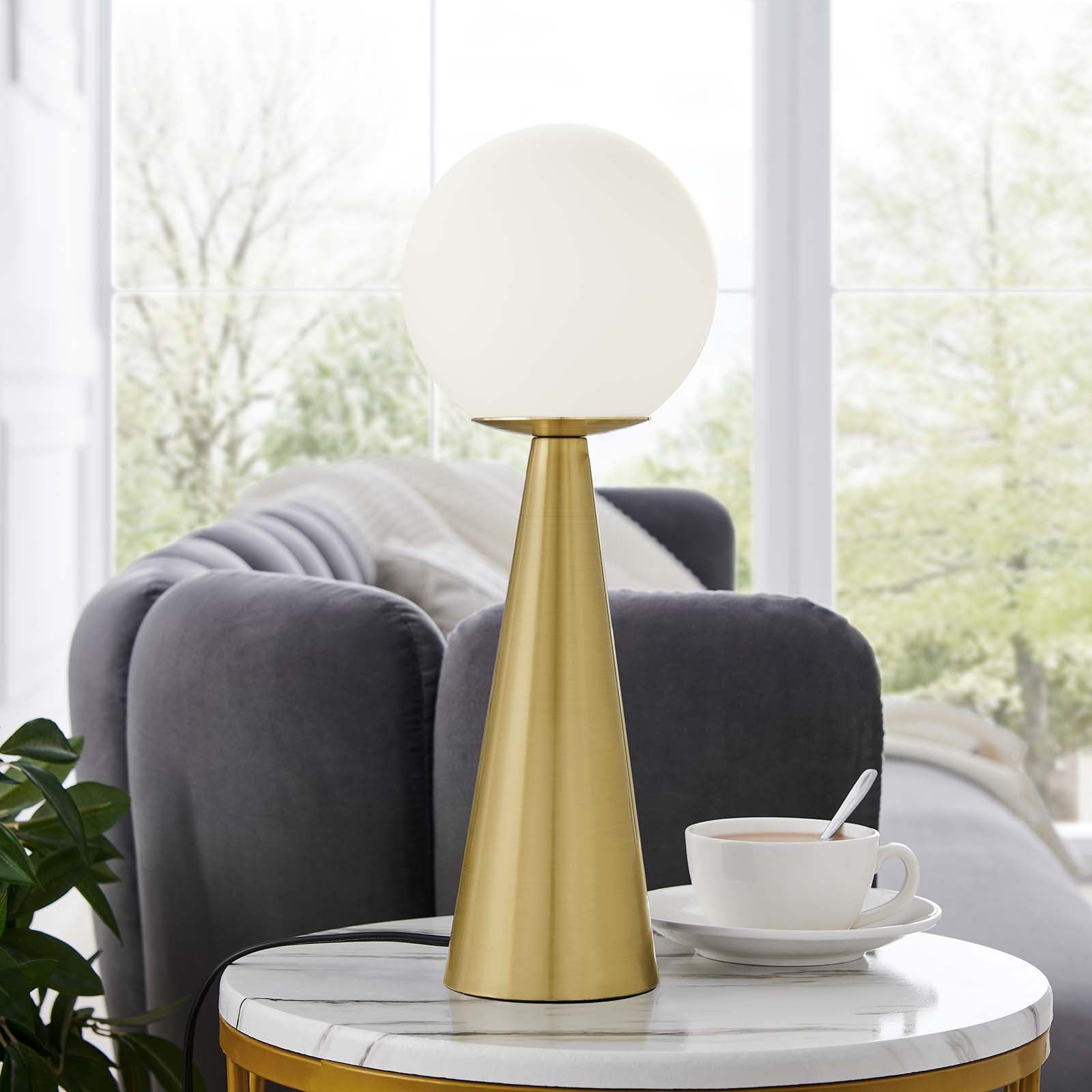 Apex Glass Globe Glass Table Lamp - East Shore Modern Home Furnishings