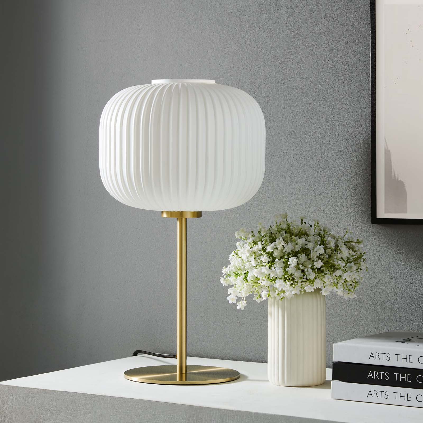 Reprise Glass Sphere Glass and Metal Table Lamp - East Shore Modern Home Furnishings