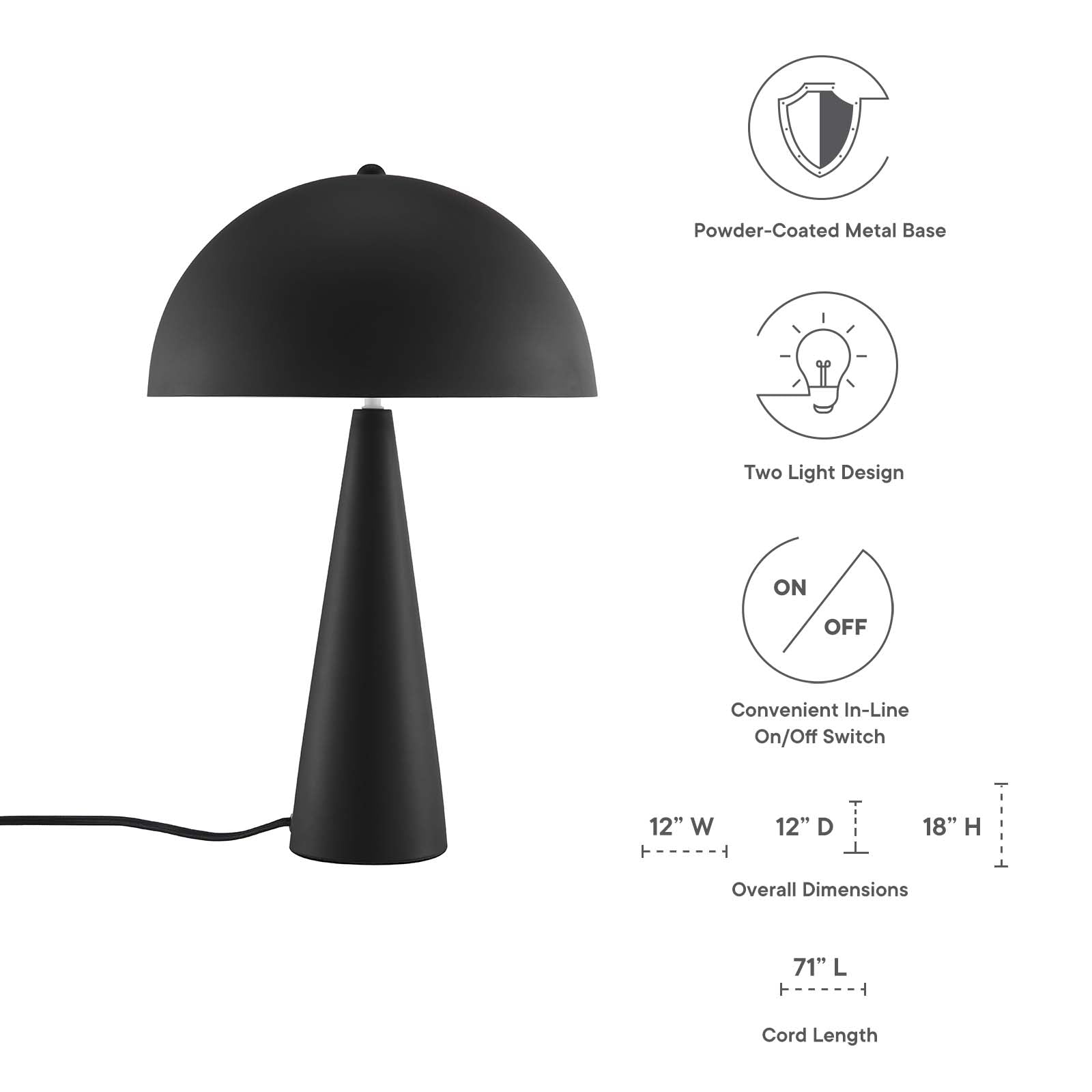 Selena Metal Table Lamp - East Shore Modern Home Furnishings