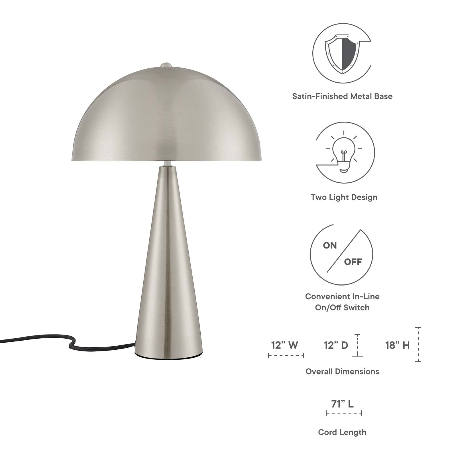 Selena Metal Table Lamp - East Shore Modern Home Furnishings