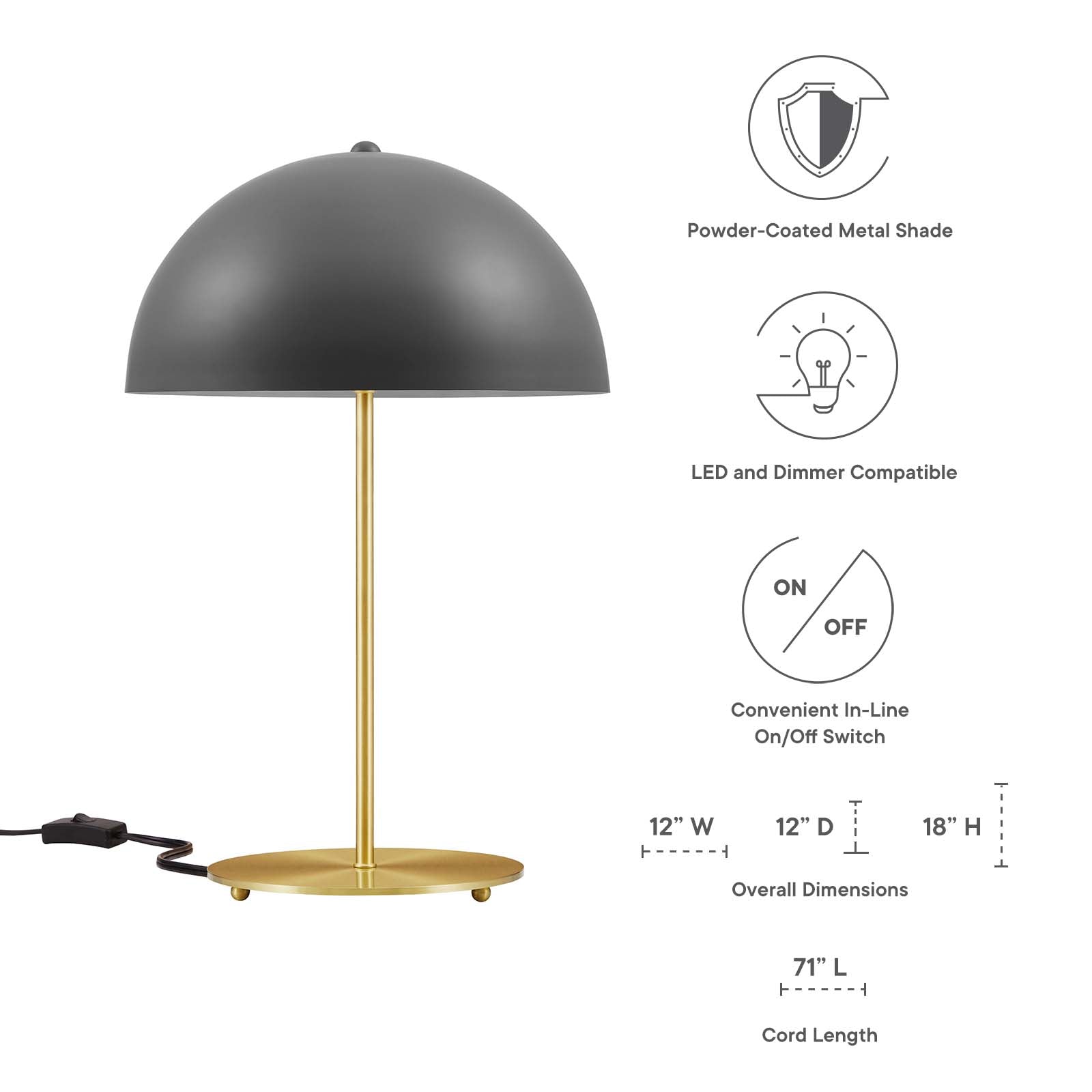 Ideal Metal Table Lamp - East Shore Modern Home Furnishings