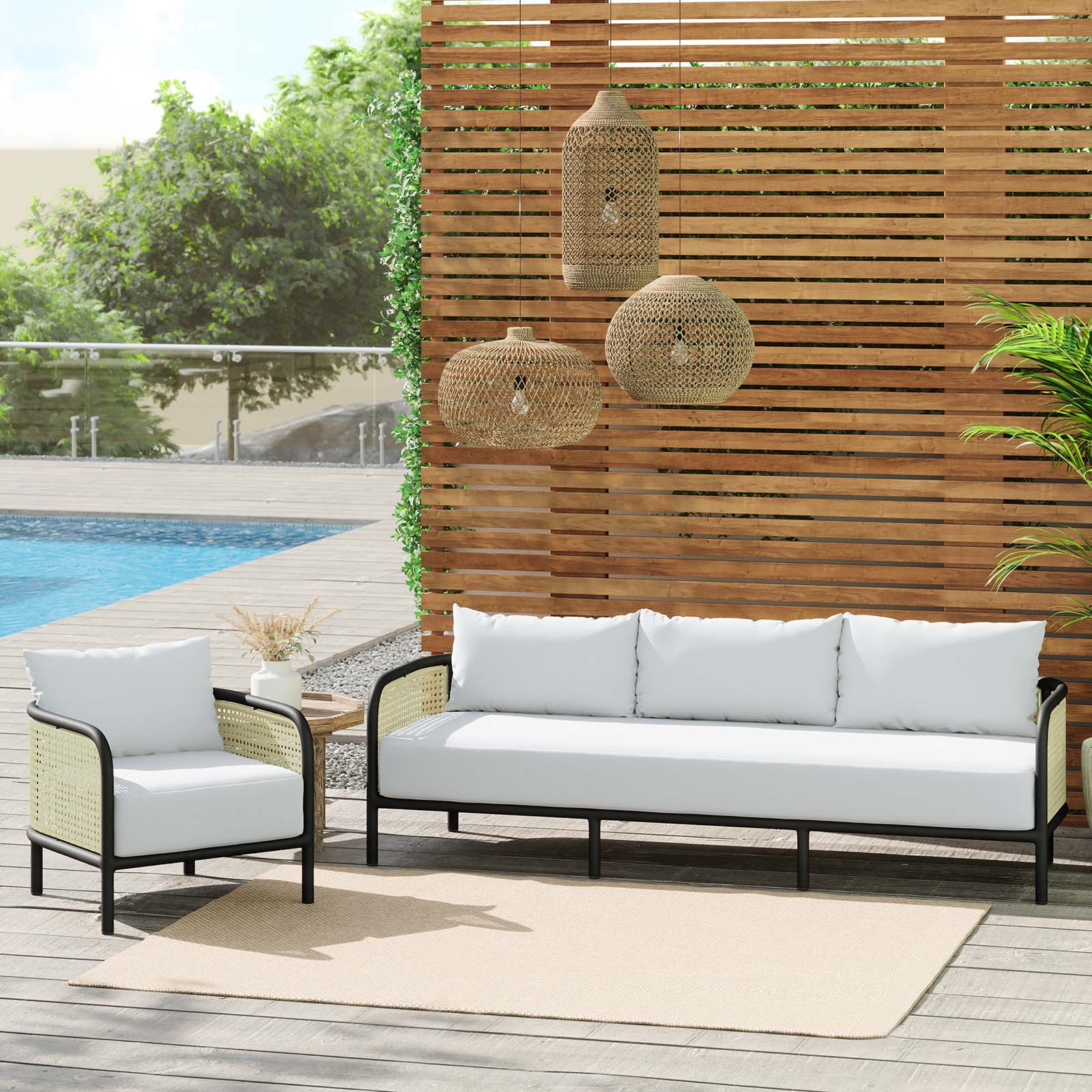 Hanalei 2-Piece Outdoor Patio Furniture Set - East Shore Modern Home Furnishings