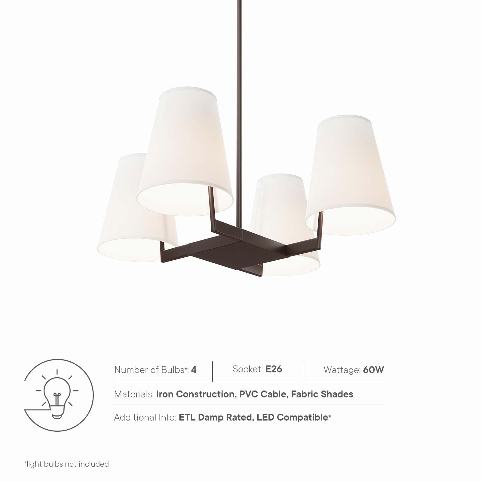 Mercer 4-Light Pendant Light - East Shore Modern Home Furnishings