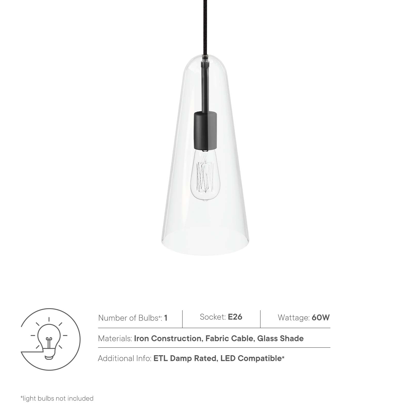 Beacon 1-Light Pendant Light - East Shore Modern Home Furnishings