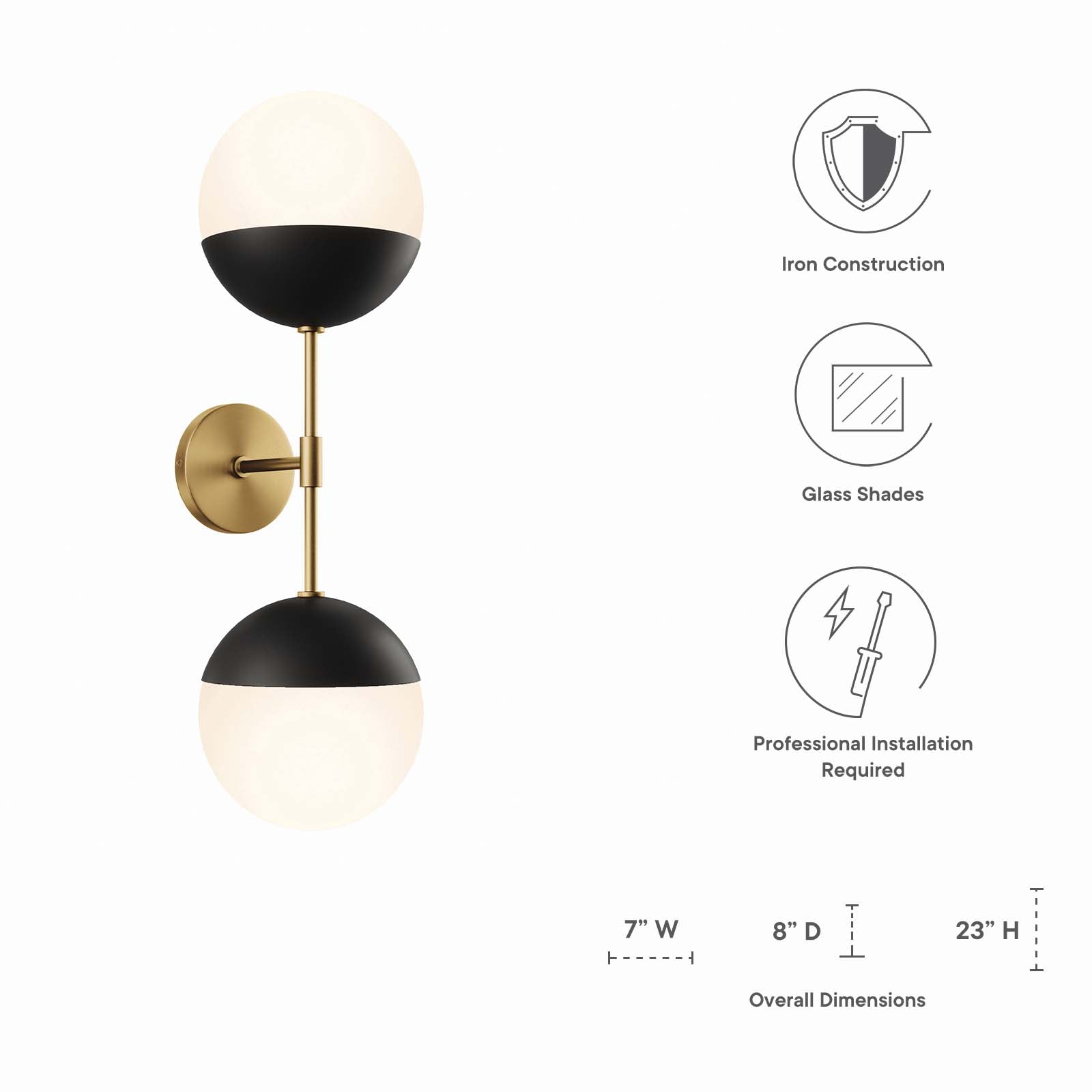 Stellar 2-Light Wall Sconce - East Shore Modern Home Furnishings