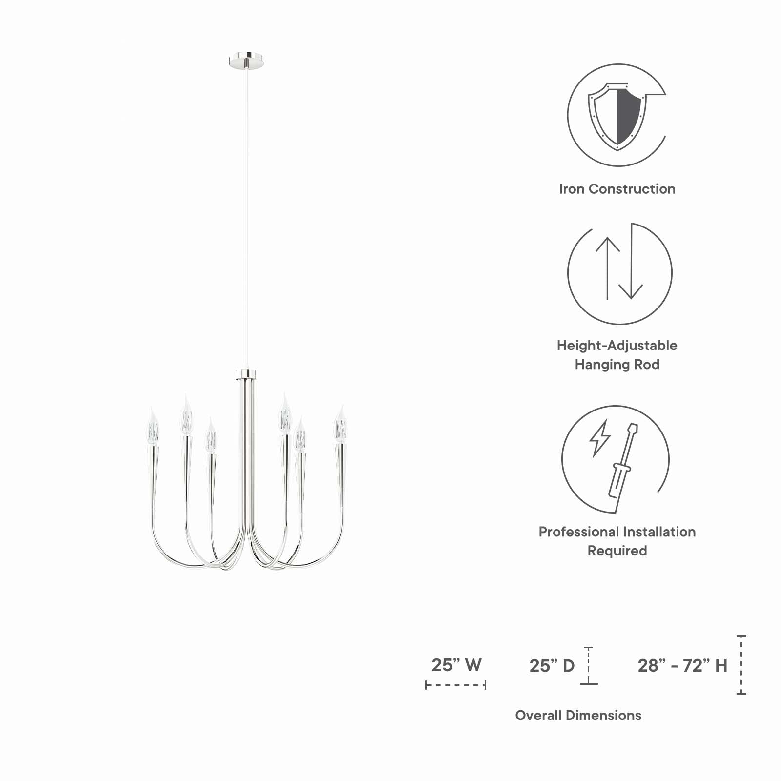 Penrose 6-Light Chandelier - East Shore Modern Home Furnishings