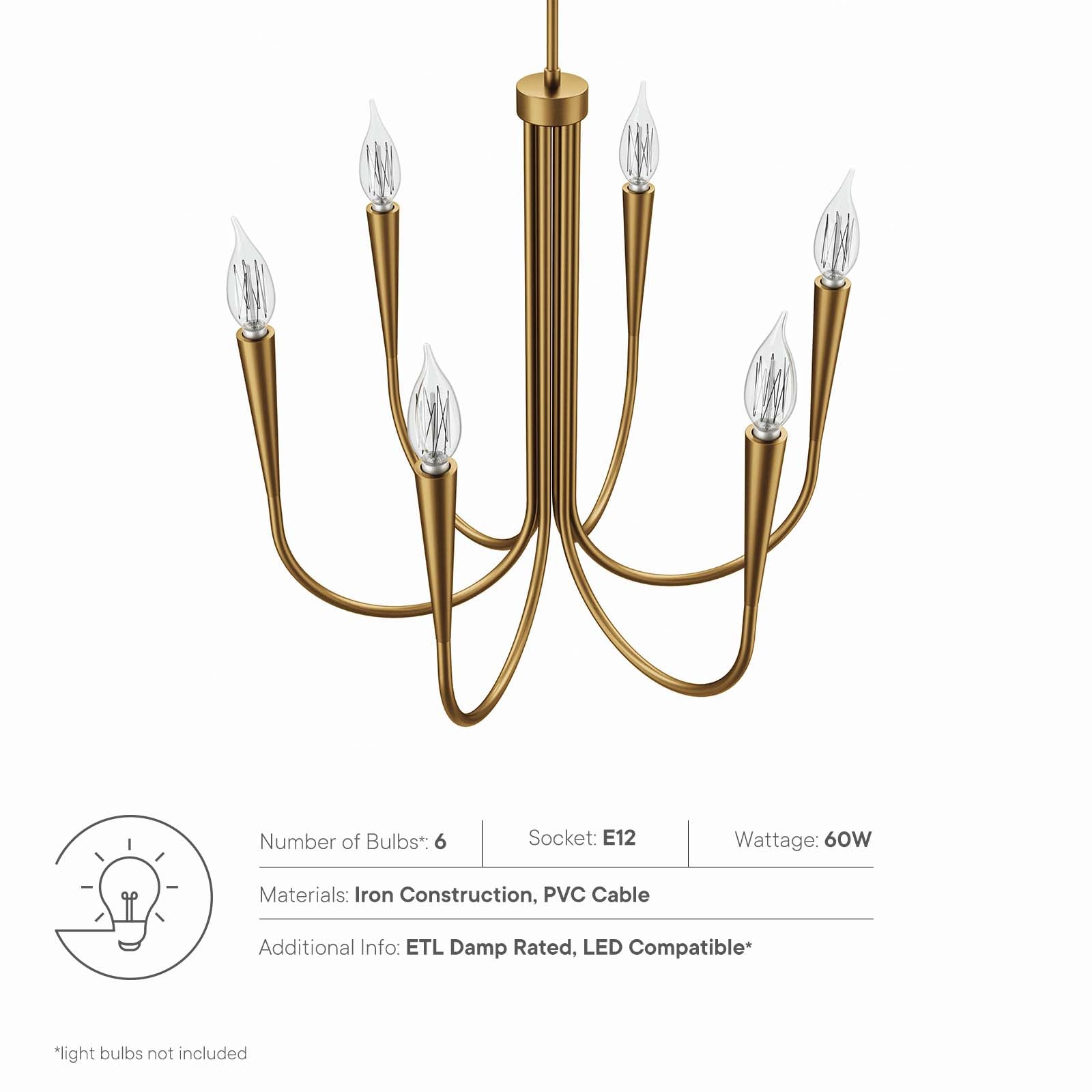 Penrose 6-Light Chandelier - East Shore Modern Home Furnishings