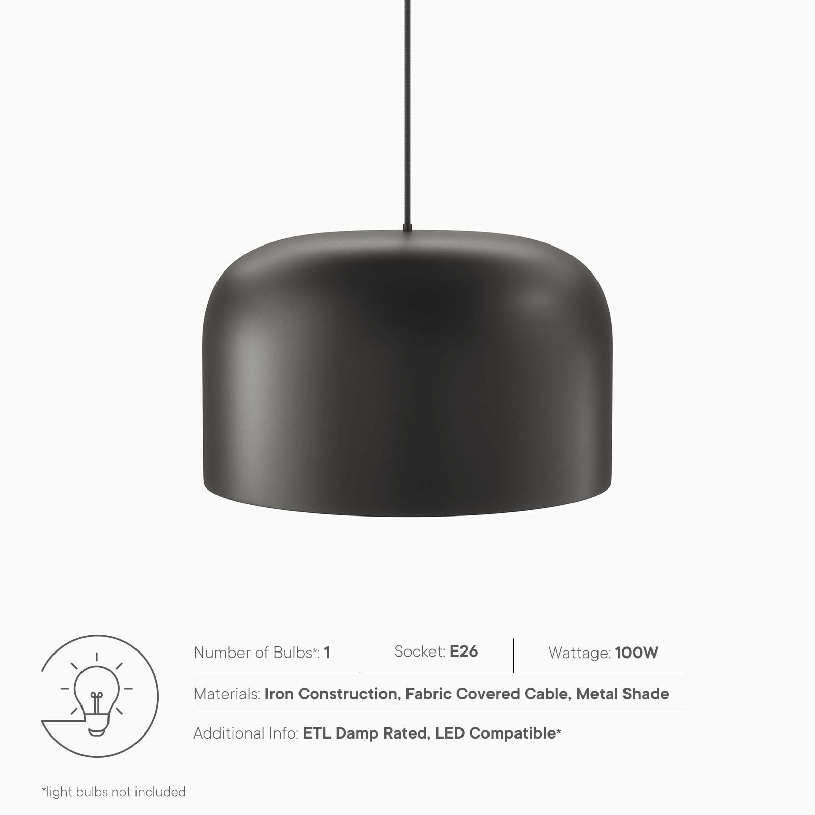 Avenue 1-Light Pendant Light - East Shore Modern Home Furnishings