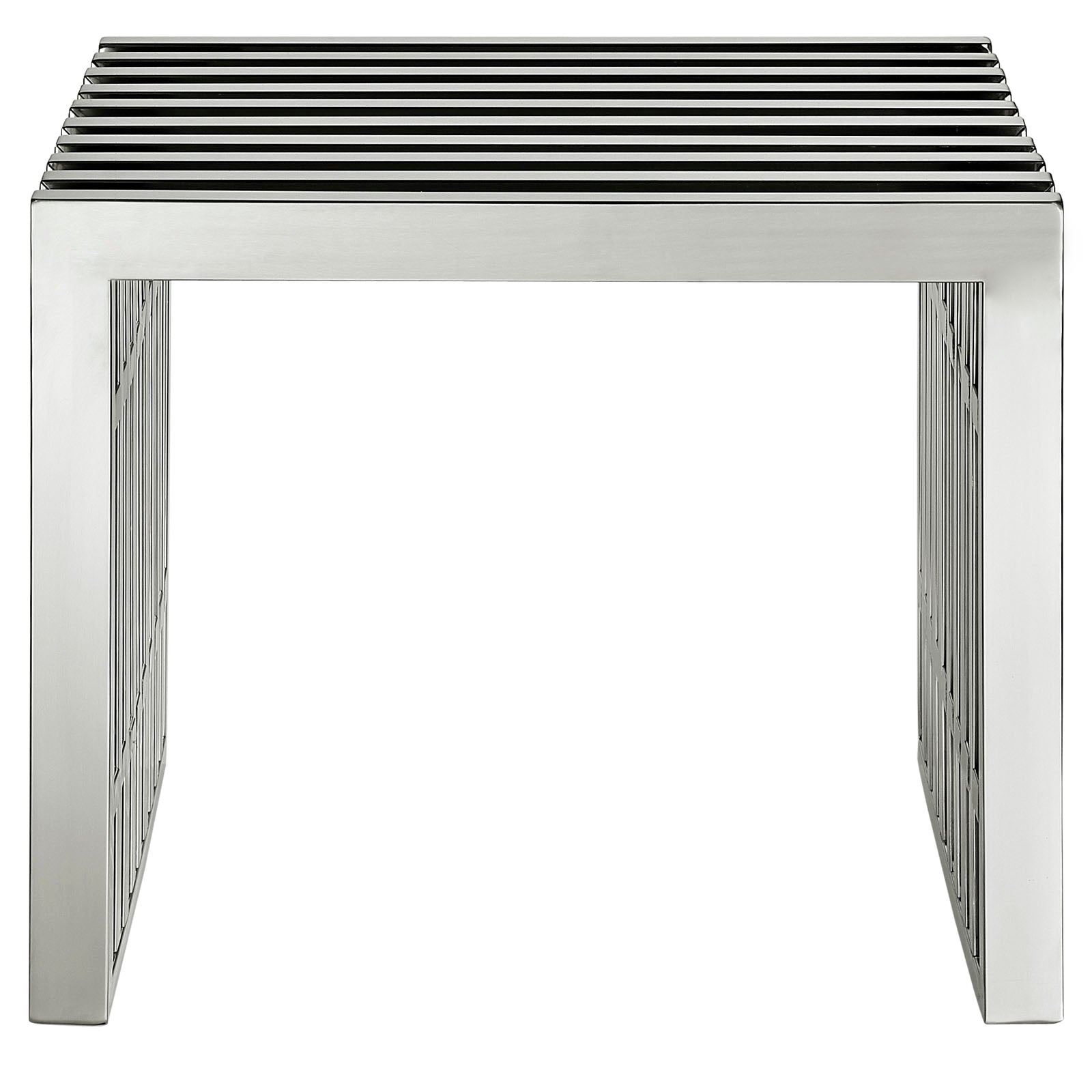 Gridiron Small Stainless Steel Bench - East Shore Modern Home Furnishings