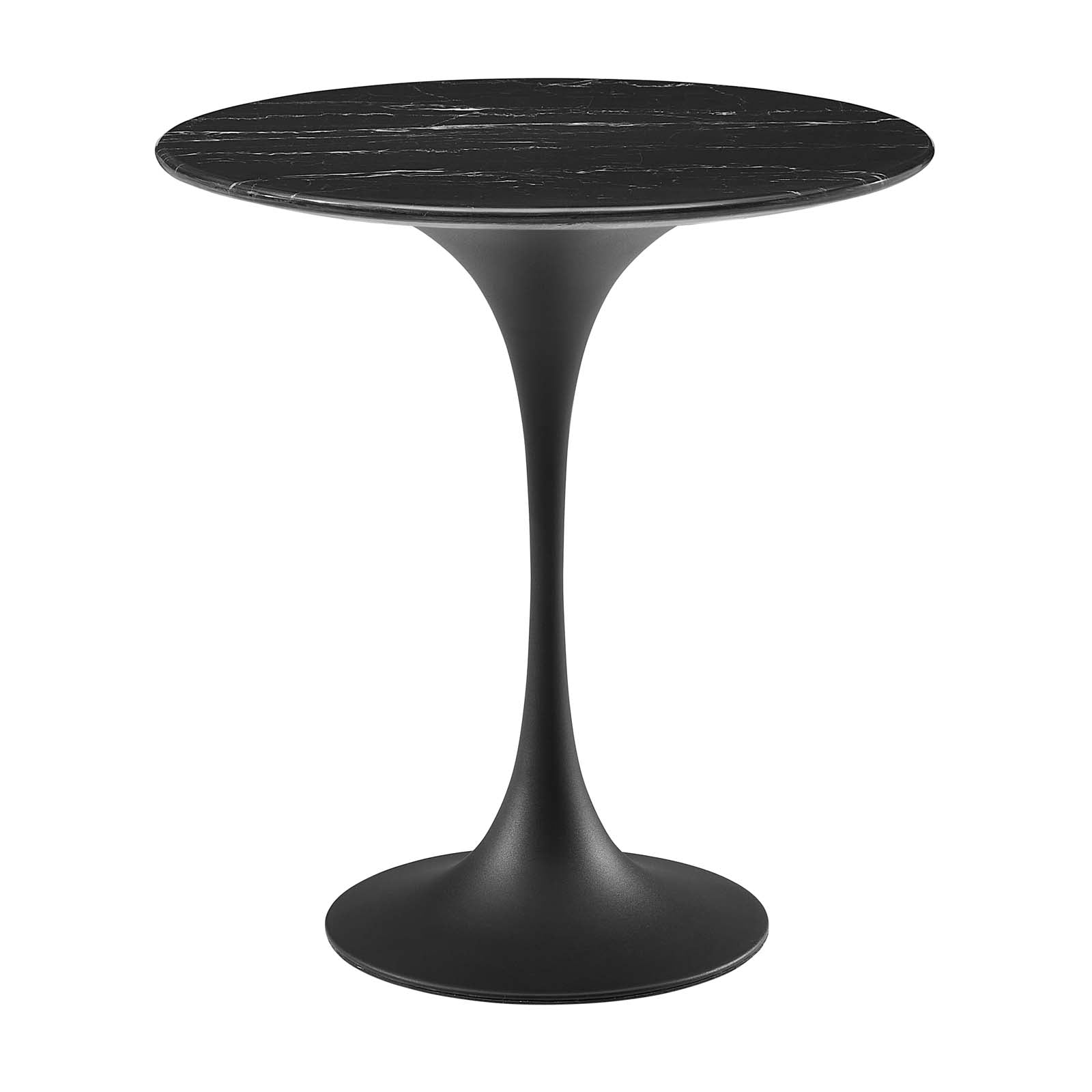 Lippa 20" Round Artificial Marble Side Table - East Shore Modern Home Furnishings
