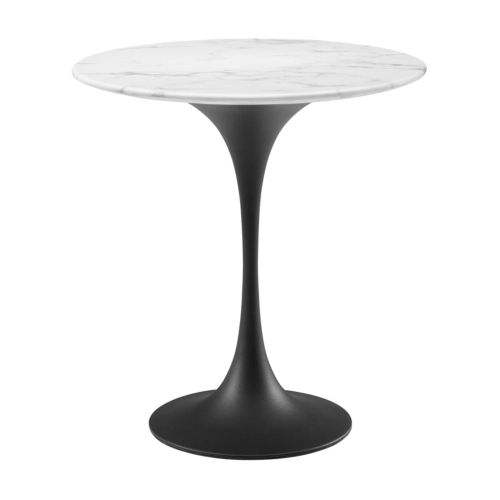 Lippa 20" Round Artificial Marble Side Table - East Shore Modern Home Furnishings