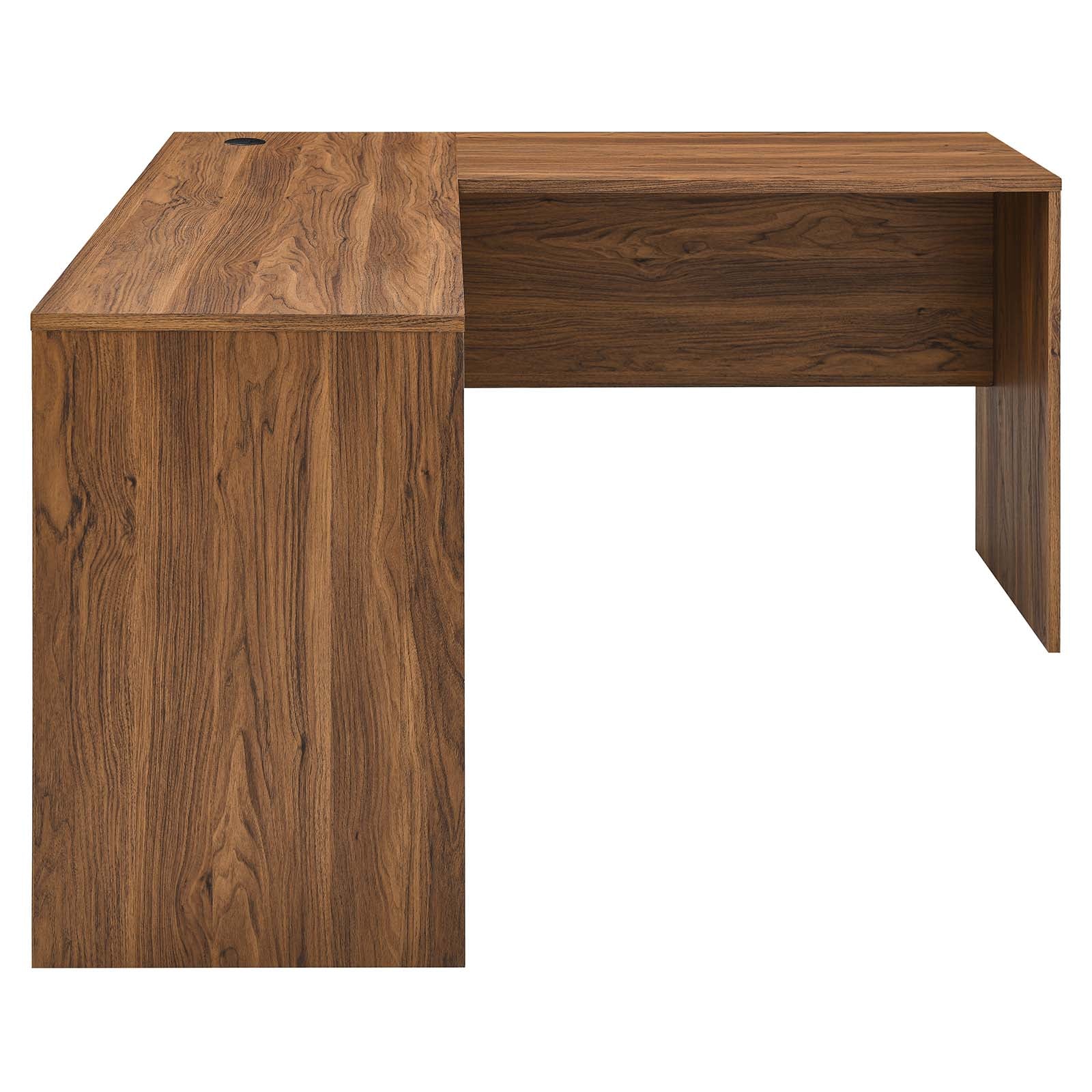Venture L-Shaped Wood Office Desk - East Shore Modern Home Furnishings