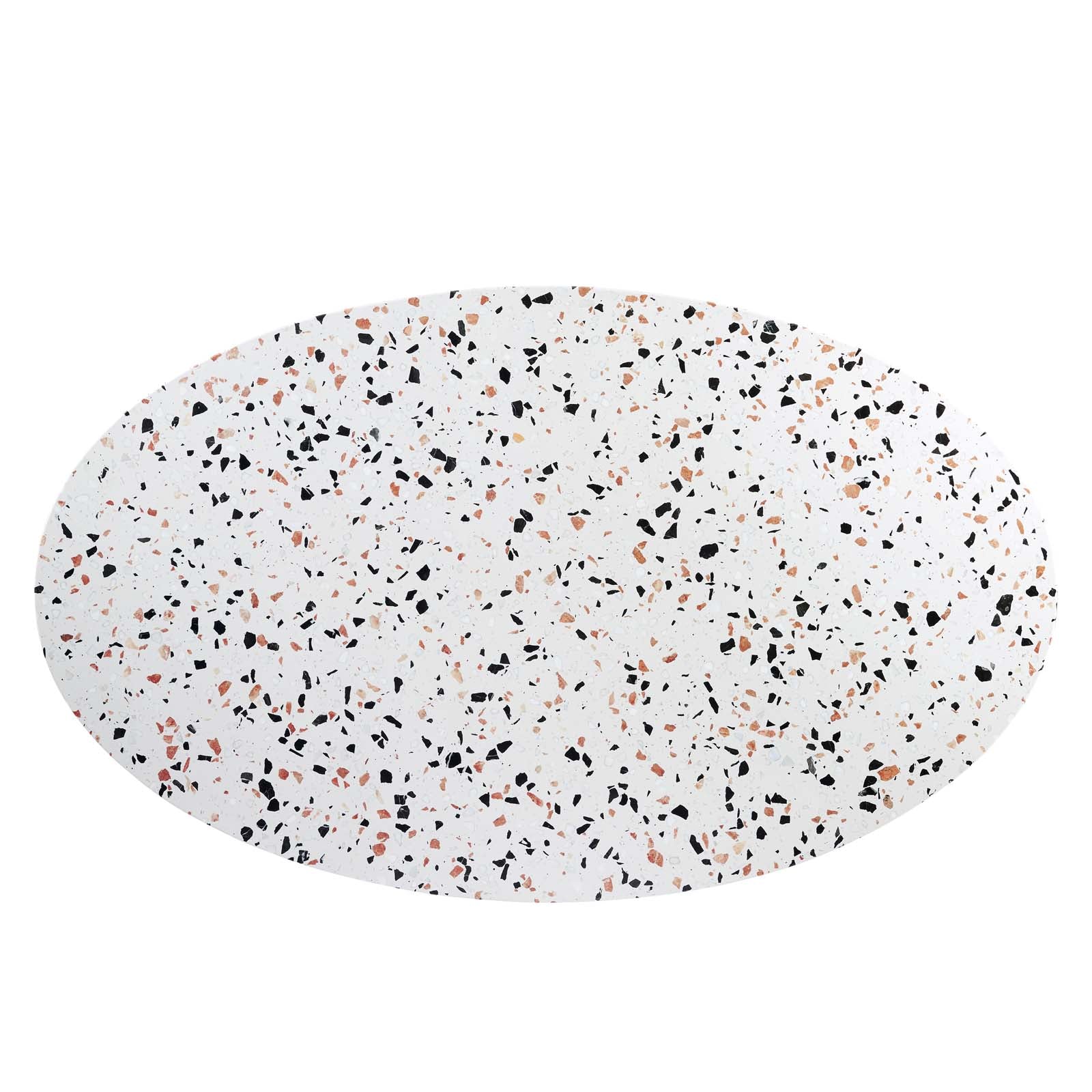 Zinque 60" Oval Terrazzo Dining Table - East Shore Modern Home Furnishings