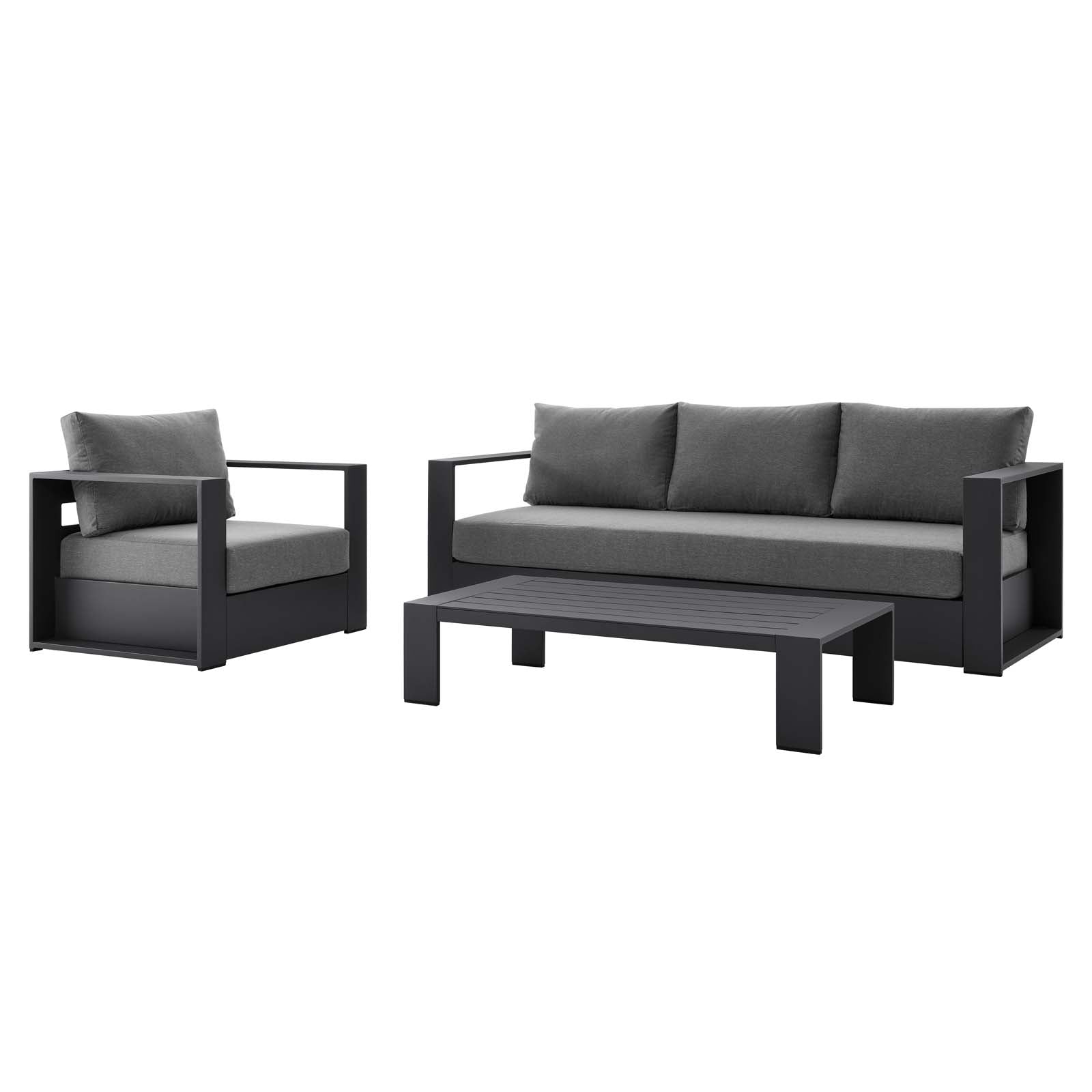 Tahoe Outdoor Patio Powder-Coated Aluminum 3-Piece Set - East Shore Modern Home Furnishings