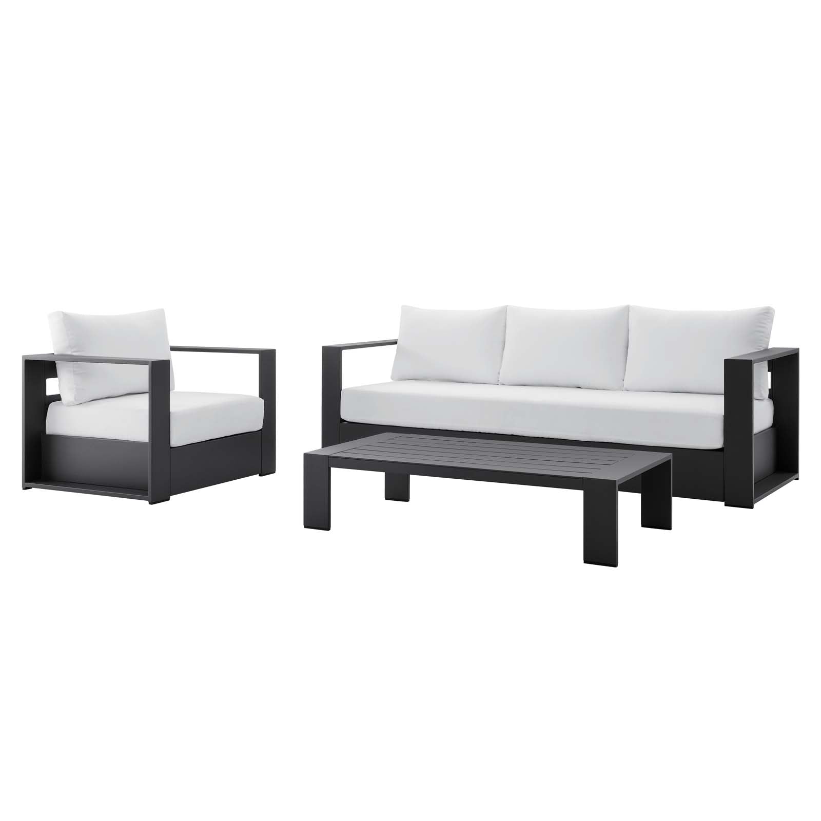 Tahoe Outdoor Patio Powder-Coated Aluminum 3-Piece Set - East Shore Modern Home Furnishings