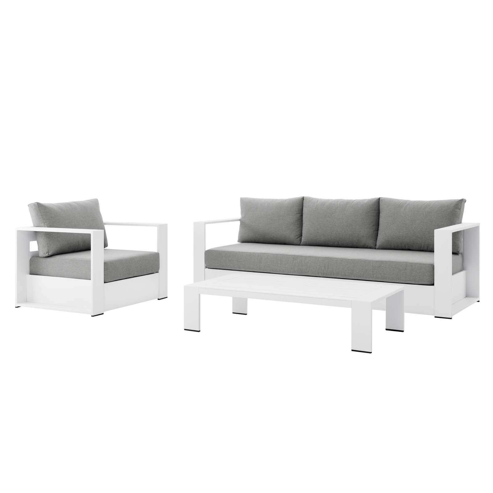 Tahoe Outdoor Patio Powder-Coated Aluminum 3-Piece Set - East Shore Modern Home Furnishings