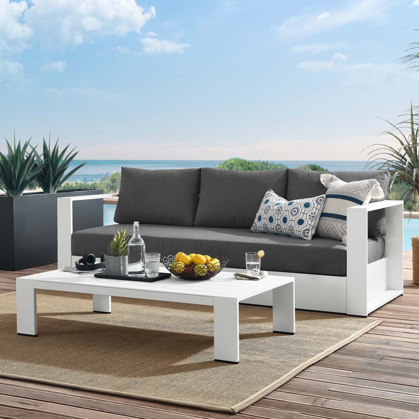 Tahoe Outdoor Patio Powder-Coated Aluminum 2-Piece Set - East Shore Modern Home Furnishings