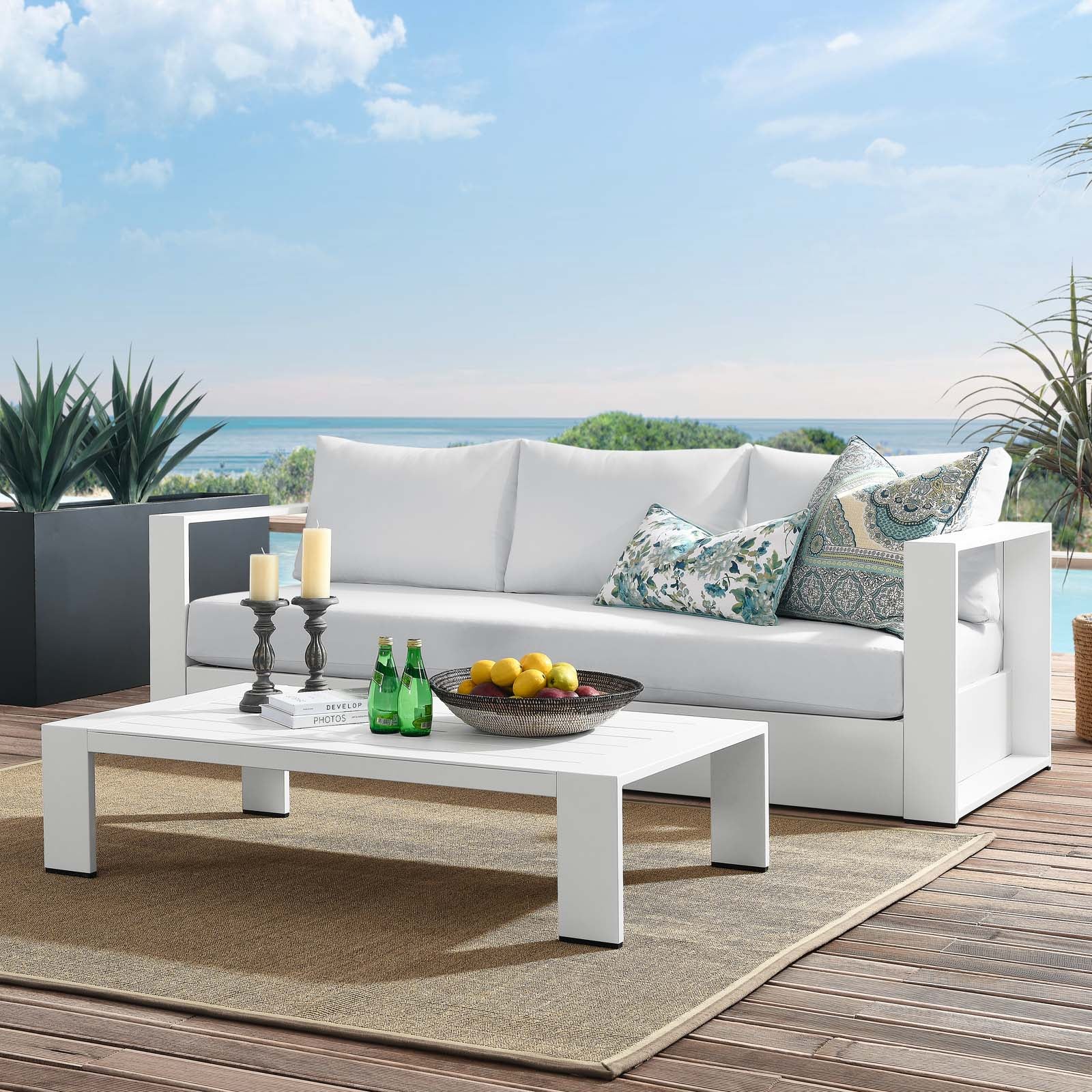 Tahoe Outdoor Patio Powder-Coated Aluminum 2-Piece Set - East Shore Modern Home Furnishings