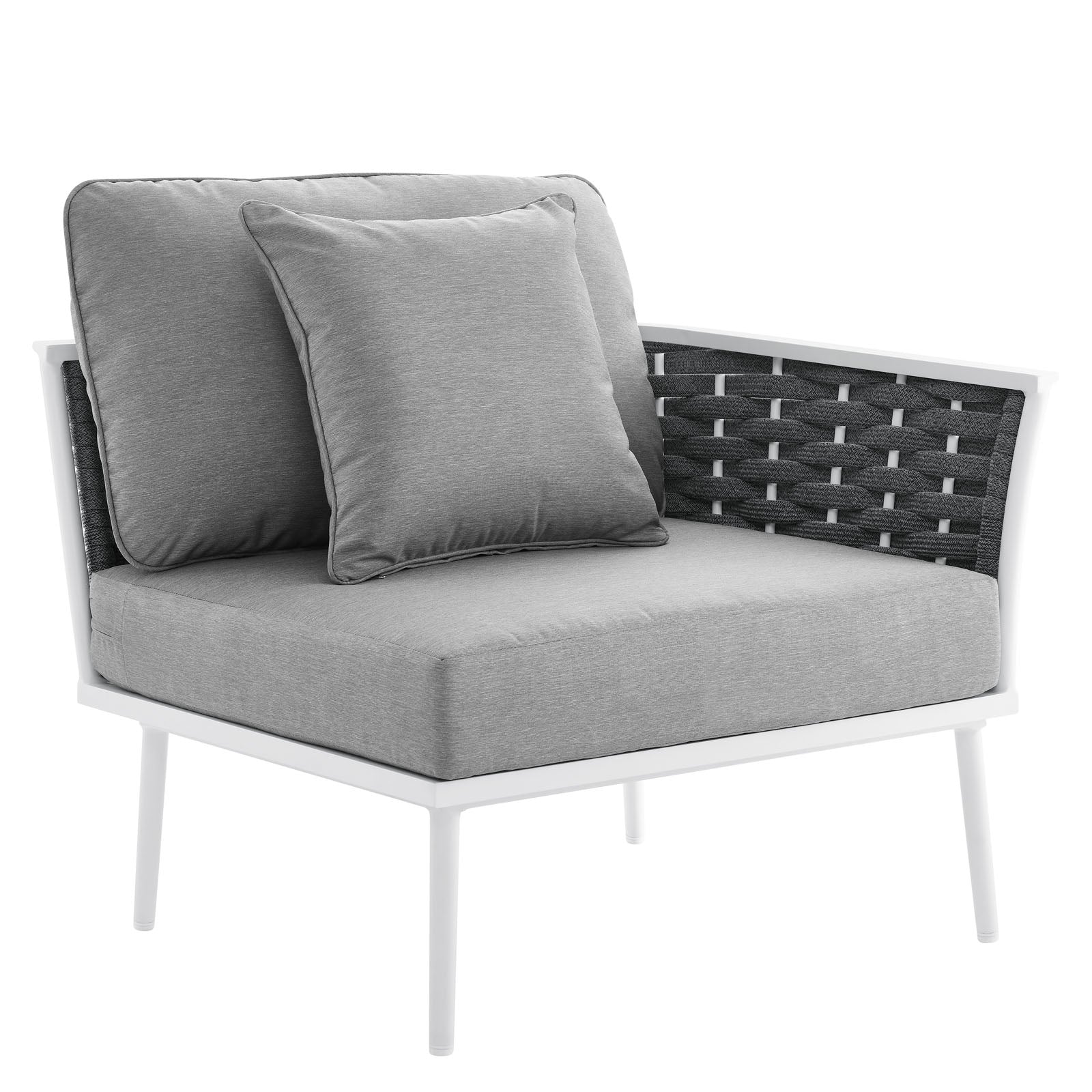 Stance Outdoor Patio Aluminum Small Sectional Sofa - East Shore Modern Home Furnishings