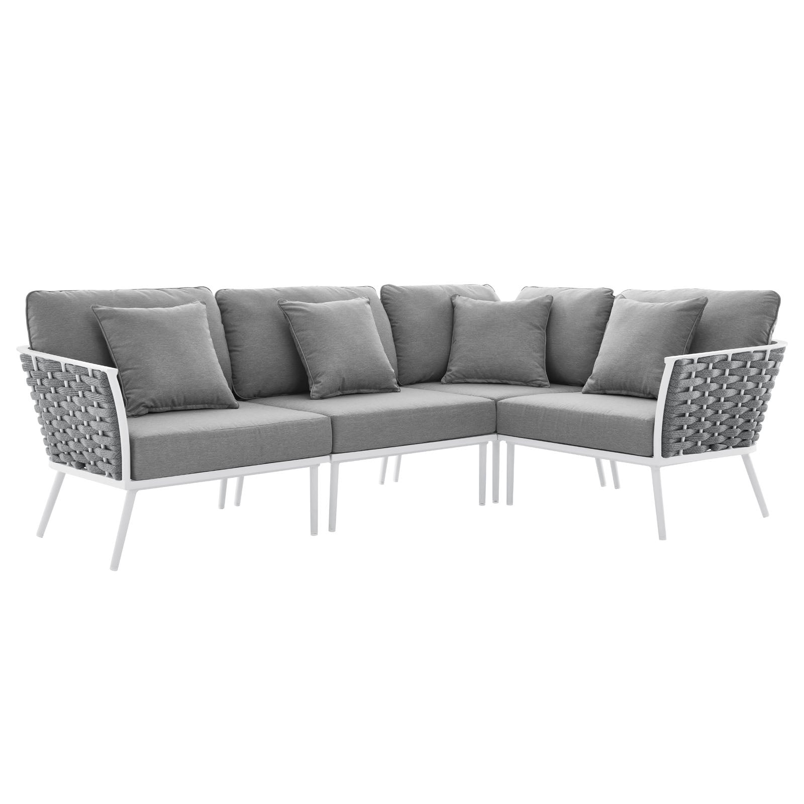 Stance Outdoor Patio Aluminum Large Sectional Sofa - East Shore Modern Home Furnishings