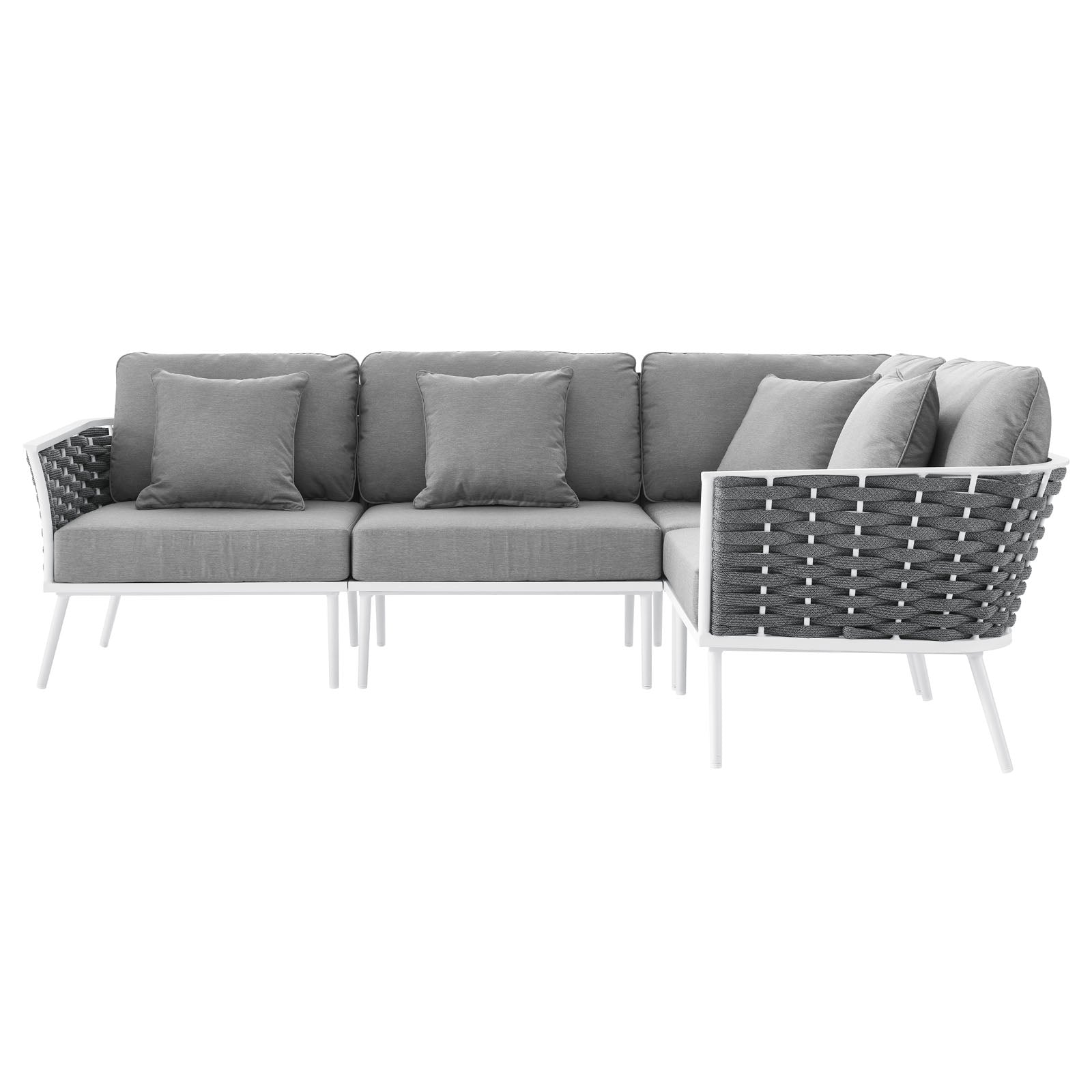 Stance Outdoor Patio Aluminum Large Sectional Sofa - East Shore Modern Home Furnishings